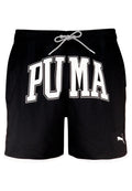 BAÑADOR PUMA NEGRO FRONT LOGO TRACK MID SHORT