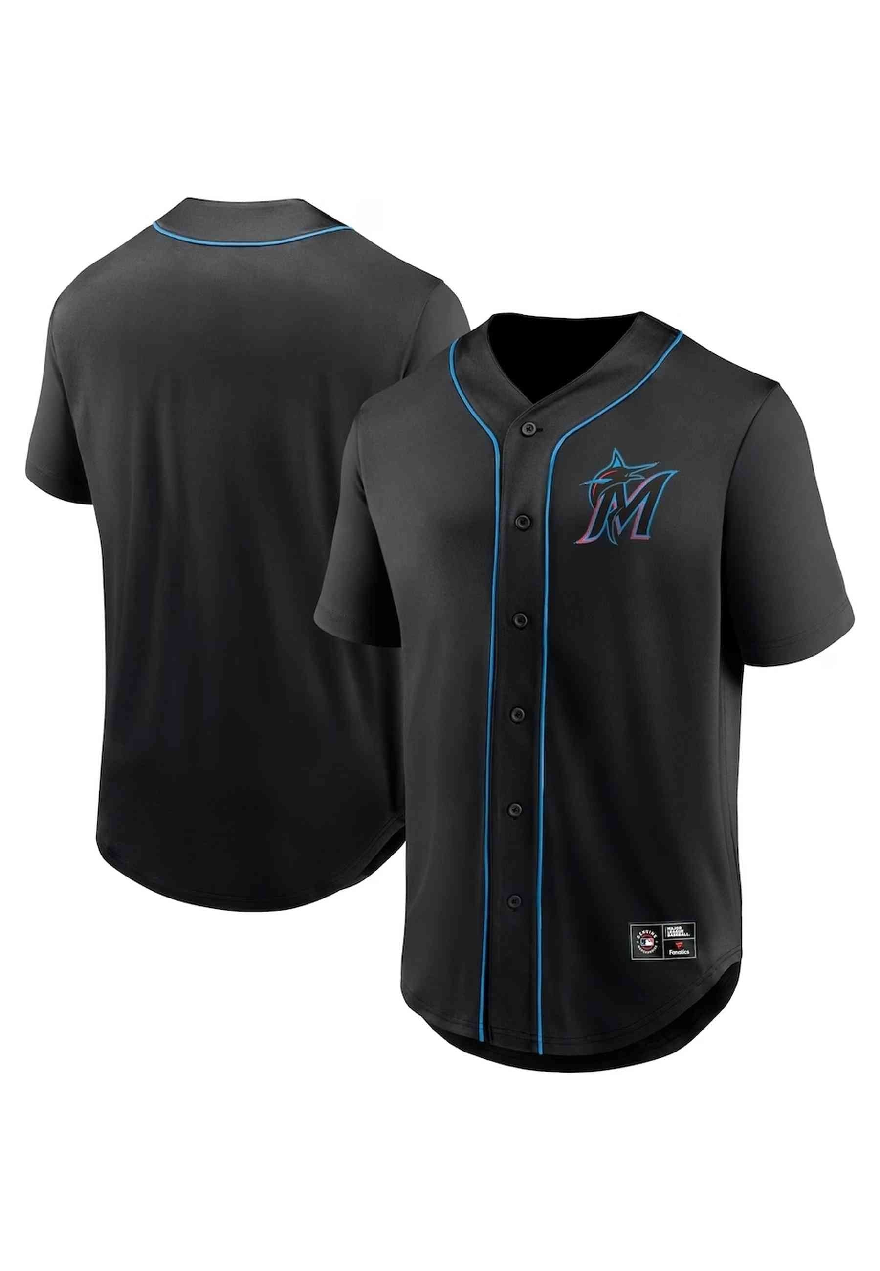 BEISBOLERA FANATIC NEGRA MIAMI MARLINS JERSEY