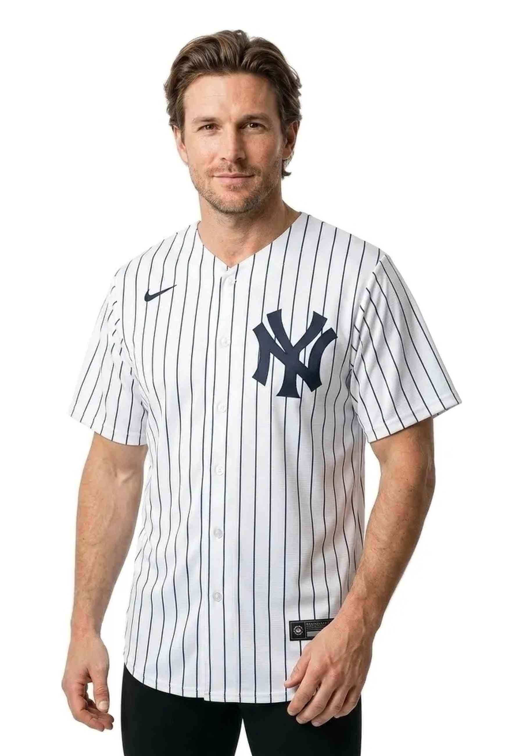 BEISBOLERA NIKE BLANCA NEW YORK YANKEES STRIPES SHIRT