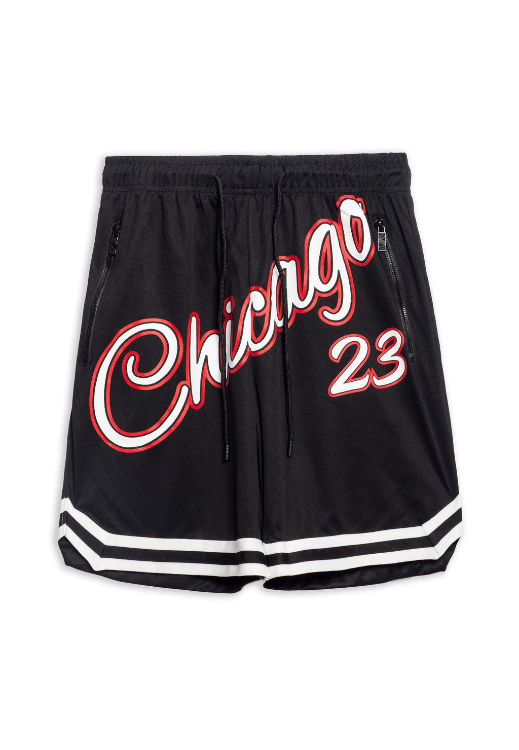 BERMUDA AREA ZERO NEGRA CHICAGO 23 FRONT LOGO PANT