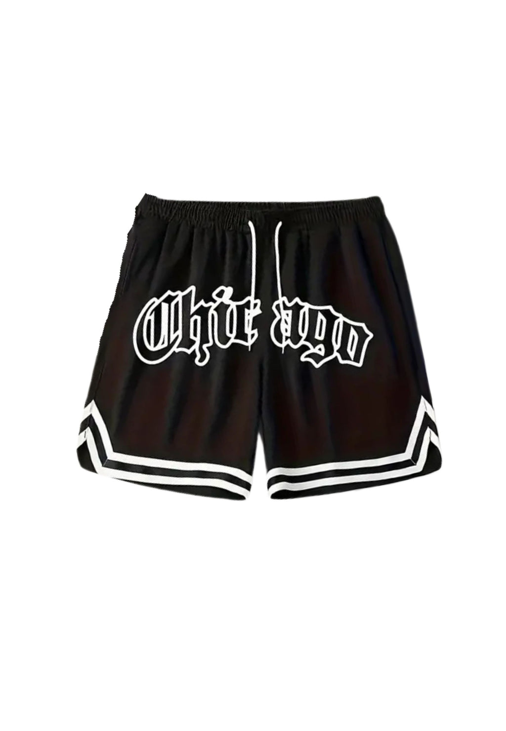 BERMUDA AREA ZERO NEGRA CHICAGO GOTIC LOGO BASKET SHORT