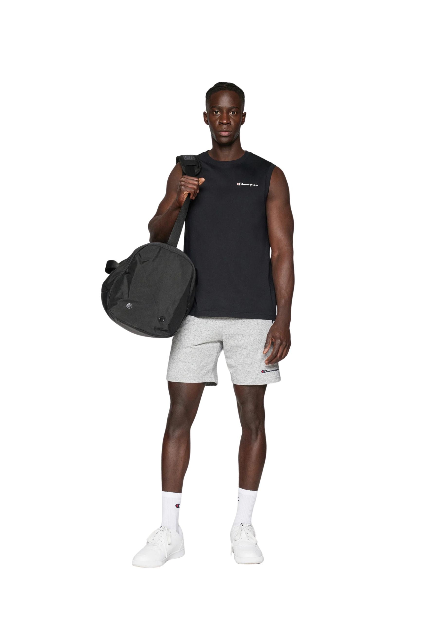 BERMUDA CHAMPION GRIS ICONS LOGO JERSEY SHORT