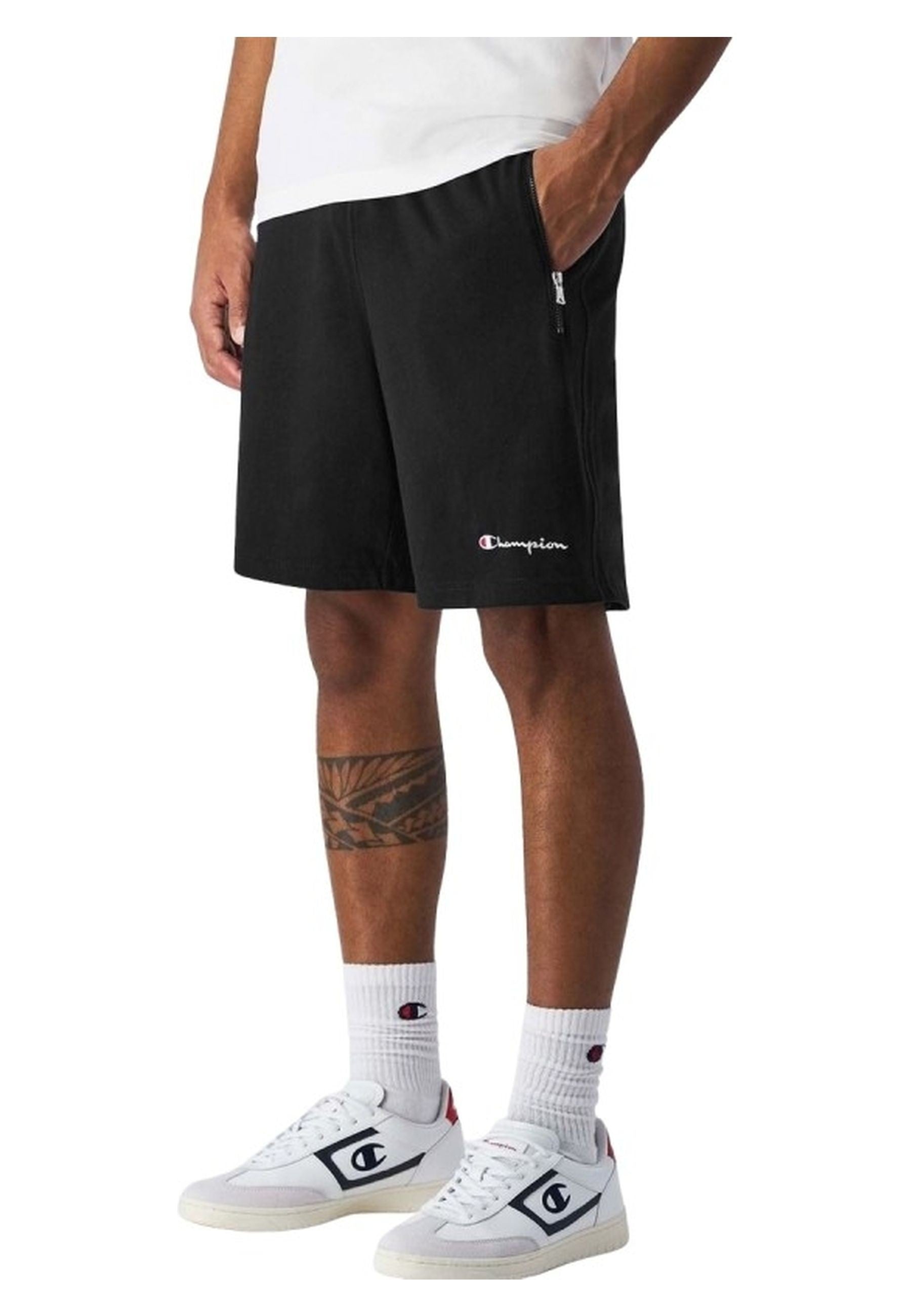BERMUDA CHAMPION NEGRA ICONS LOGO JERSEY SHORT