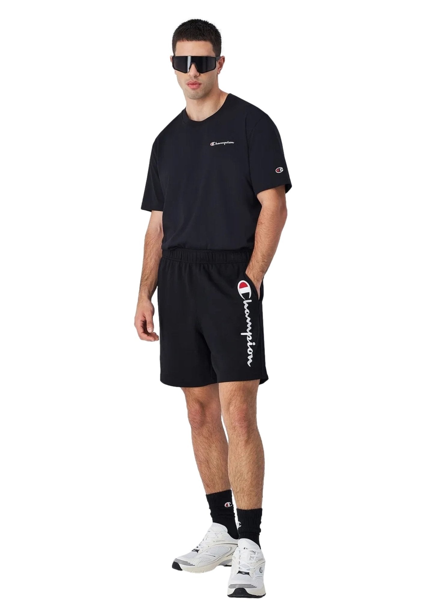 BERMUDA CHAMPION NEGRA JERSEY BIG LEGACY LOGO SHORT - AREA ZERO