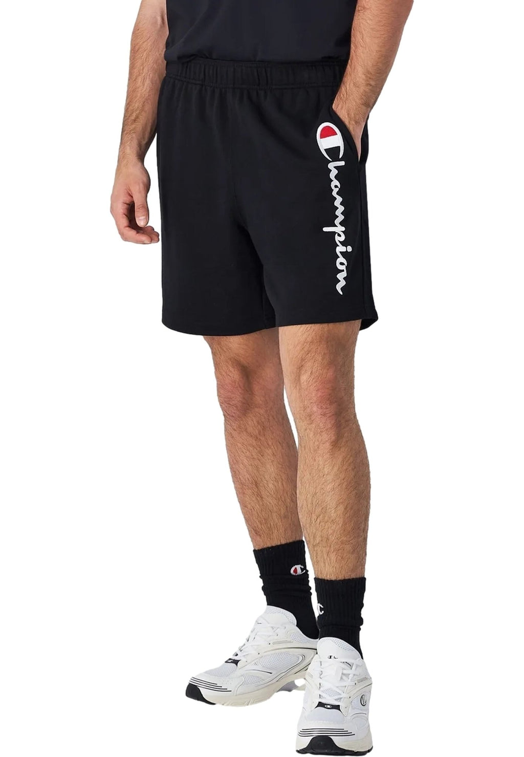 BERMUDA CHAMPION NEGRA JERSEY BIG LEGACY LOGO SHORT - AREA ZERO