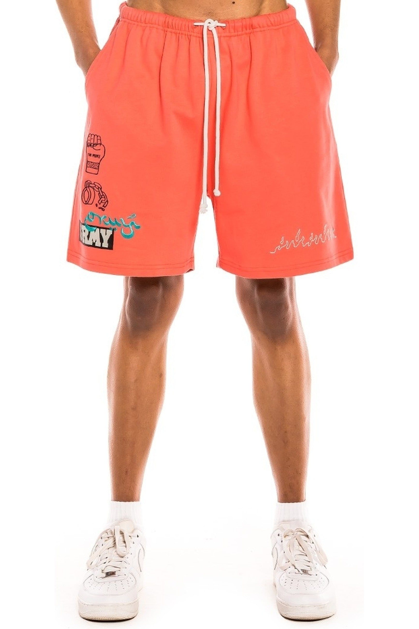 BERMUDA GRIMEY CORAL DAY DREAMER SWEATSHORTS