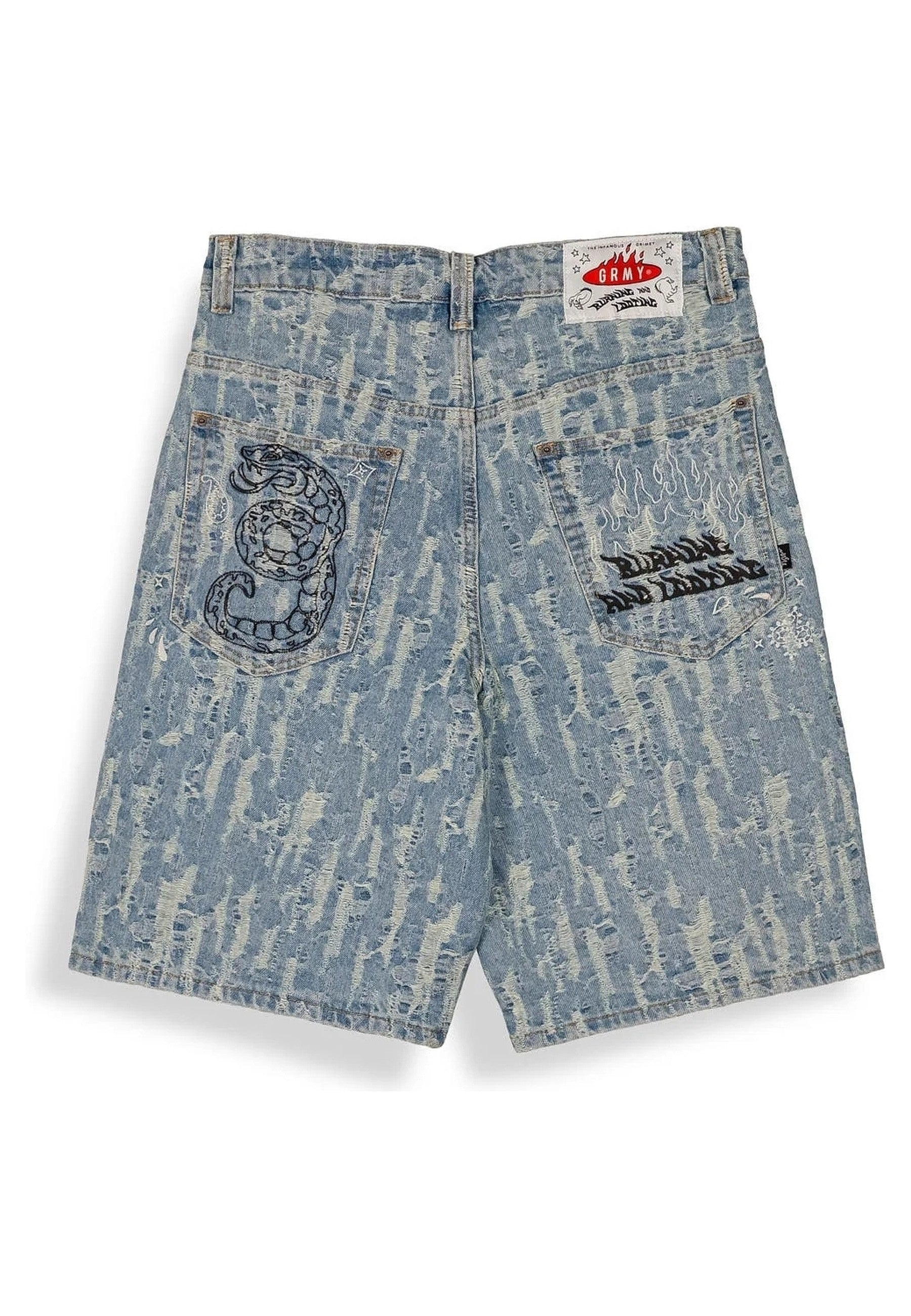 BERMUDA GRIMEY STW LAVADA STADUST BAGGY DENIM SHORTS