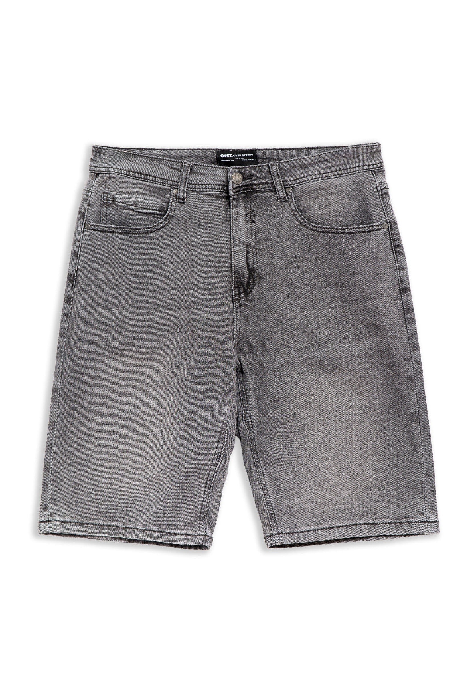 BERMUDA GRIS LONG DENIM SHORT