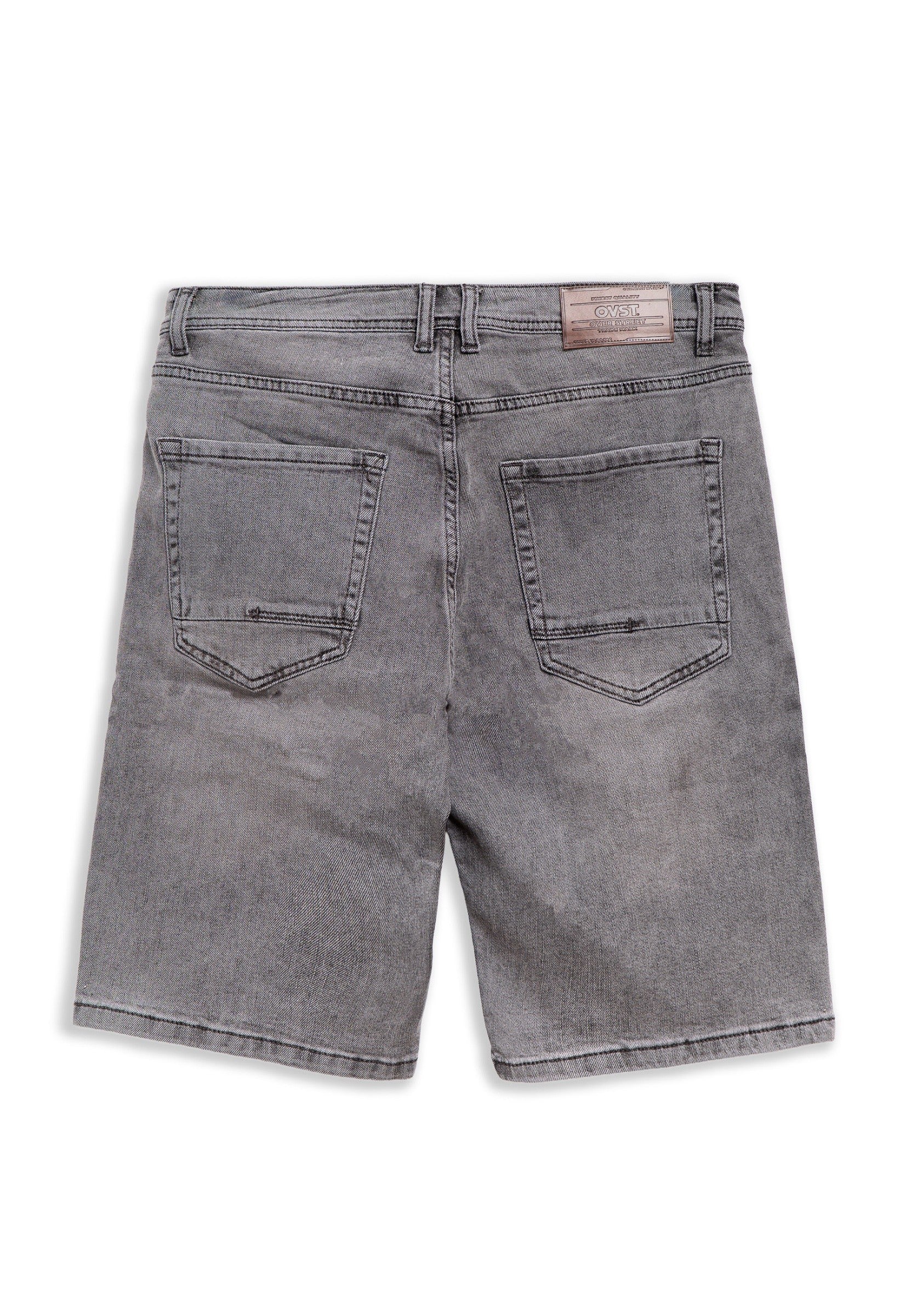 BERMUDA GRIS LONG DENIM SHORT