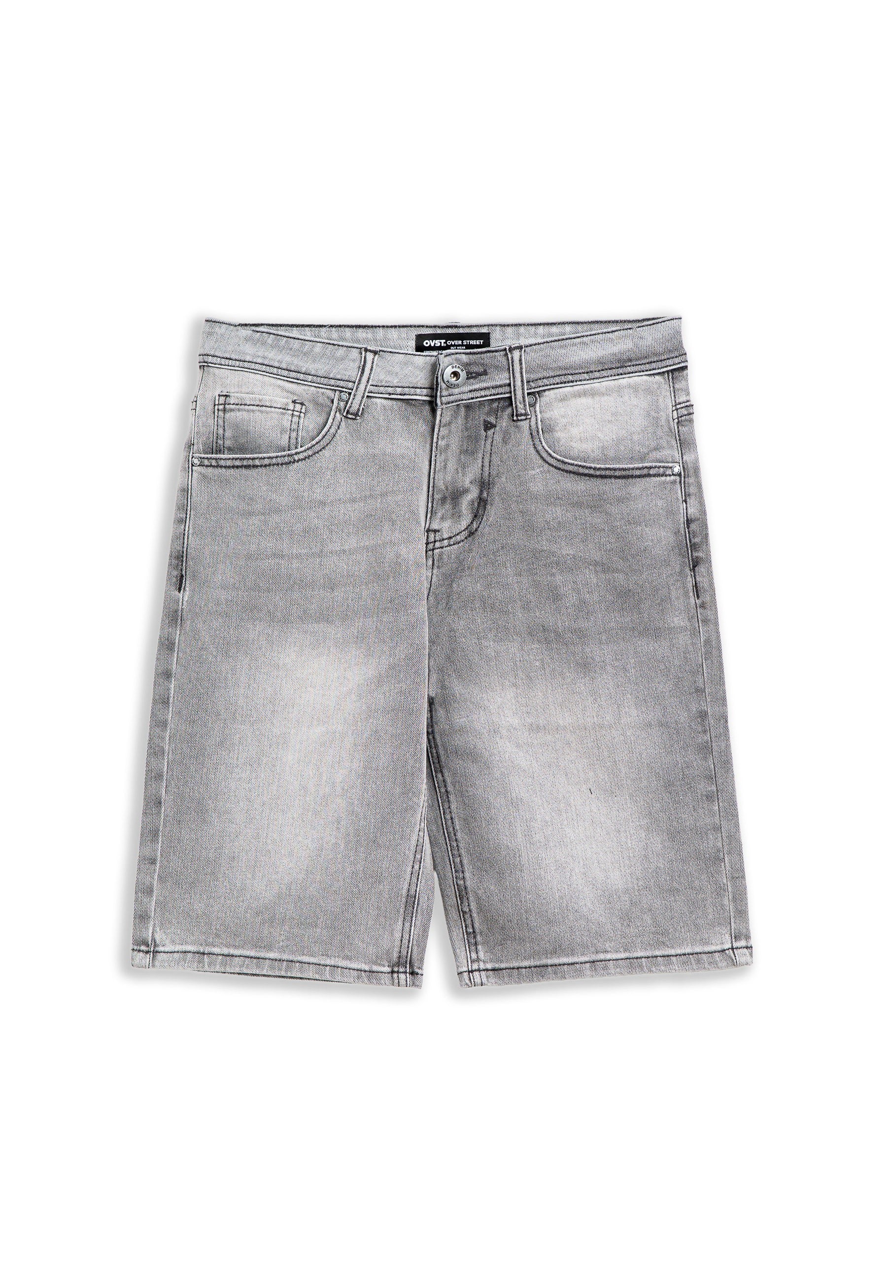 BERMUDA GRIS WASHED GREY DENIM SHORT