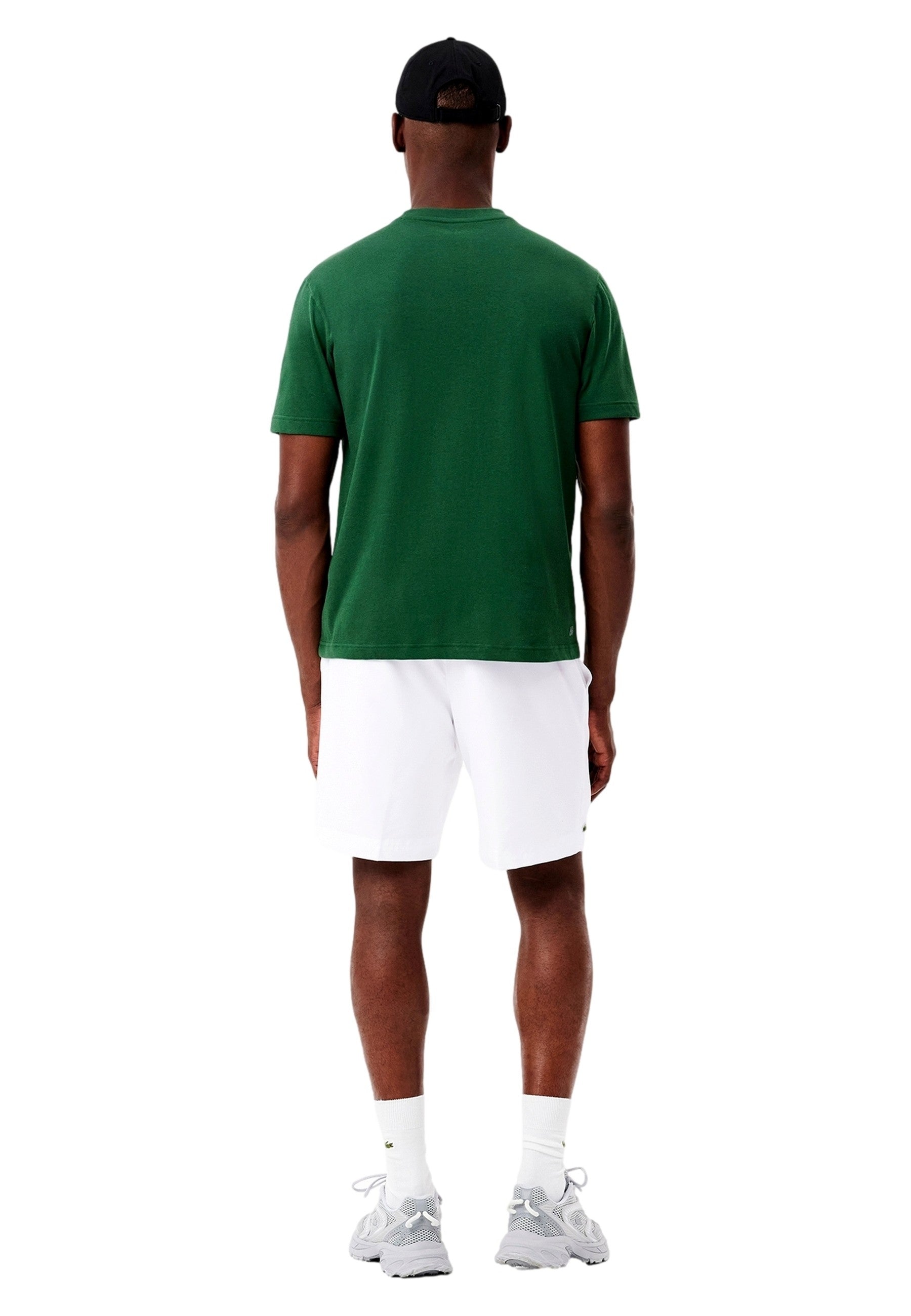 BERMUDA LACOSTE BLANCA RHOMBUS TAFFETA TENIS SHORT