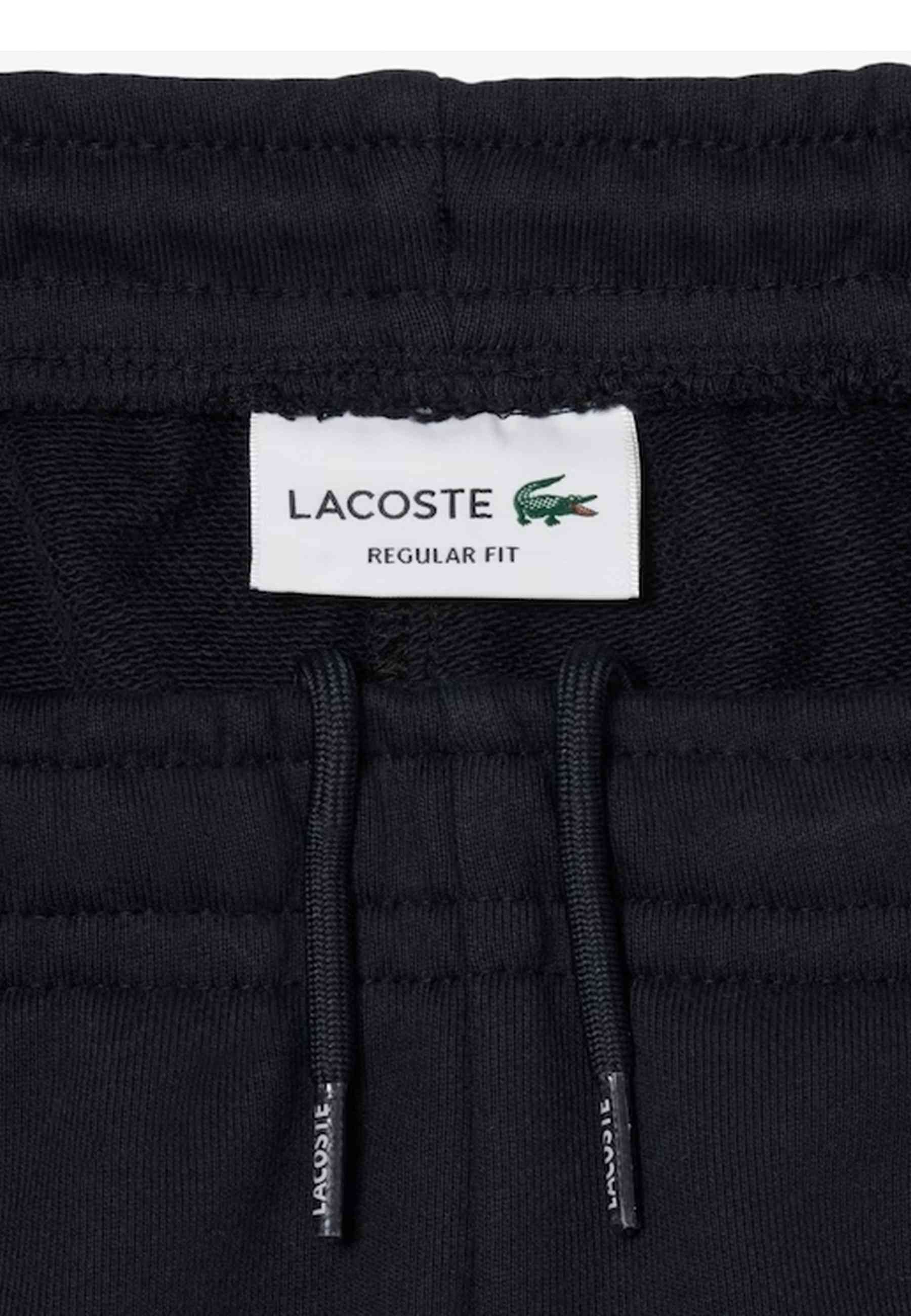 BERMUDA LACOSTE NEGRA REGULAR COLOURBLOCK FLEECE SHORT