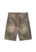 BERMUDA  NEGRA GASTADA FRONT POCKET SHORTS