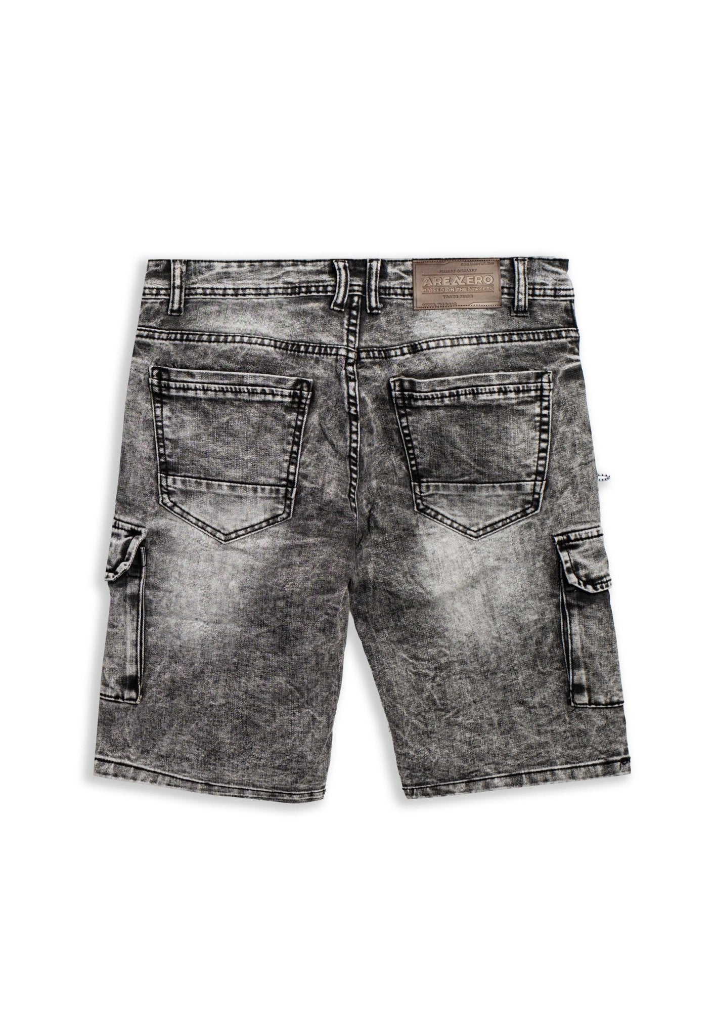 BERMUDA NEGRA GASTADA GETTING BETTER ZIP POCKET SHORT - AREA ZERO