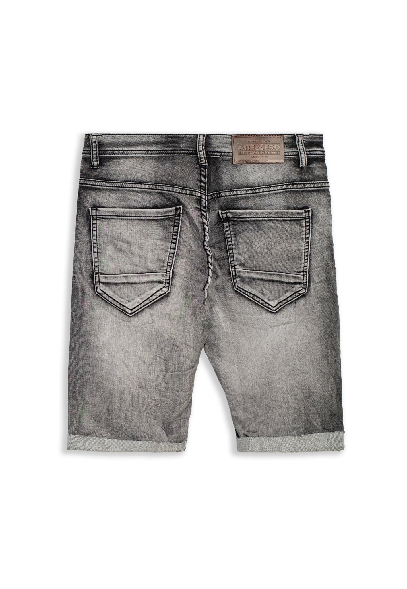 BERMUDA NEGRA GASTADA TURNED DOWN SHORT - AREA ZERO