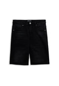 BERMUDA NEGRA GASTADA WASHED DEMIN SHORT