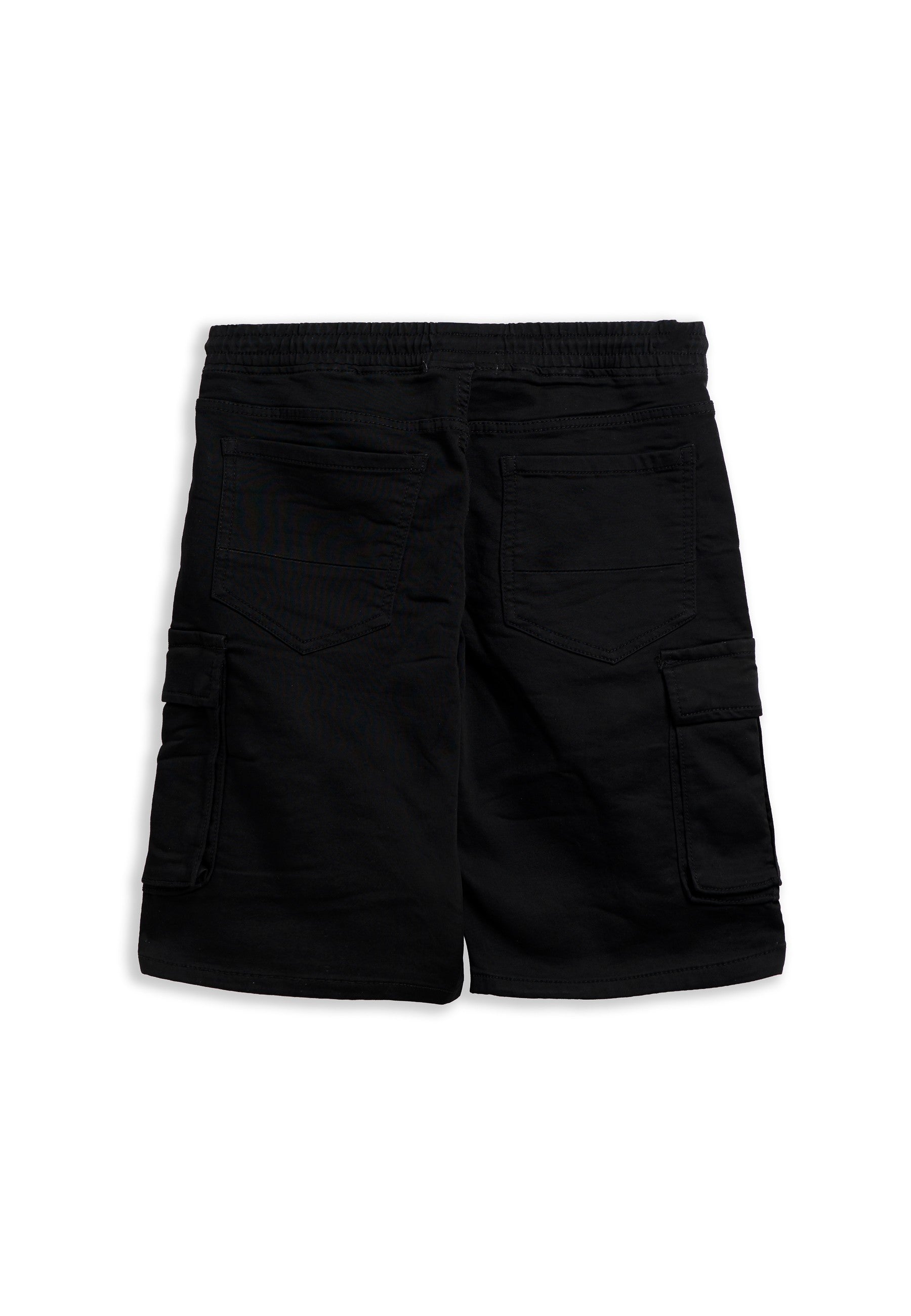 BERMUDA NEGRA SIDE POCKETS WAIST BAND SHORT