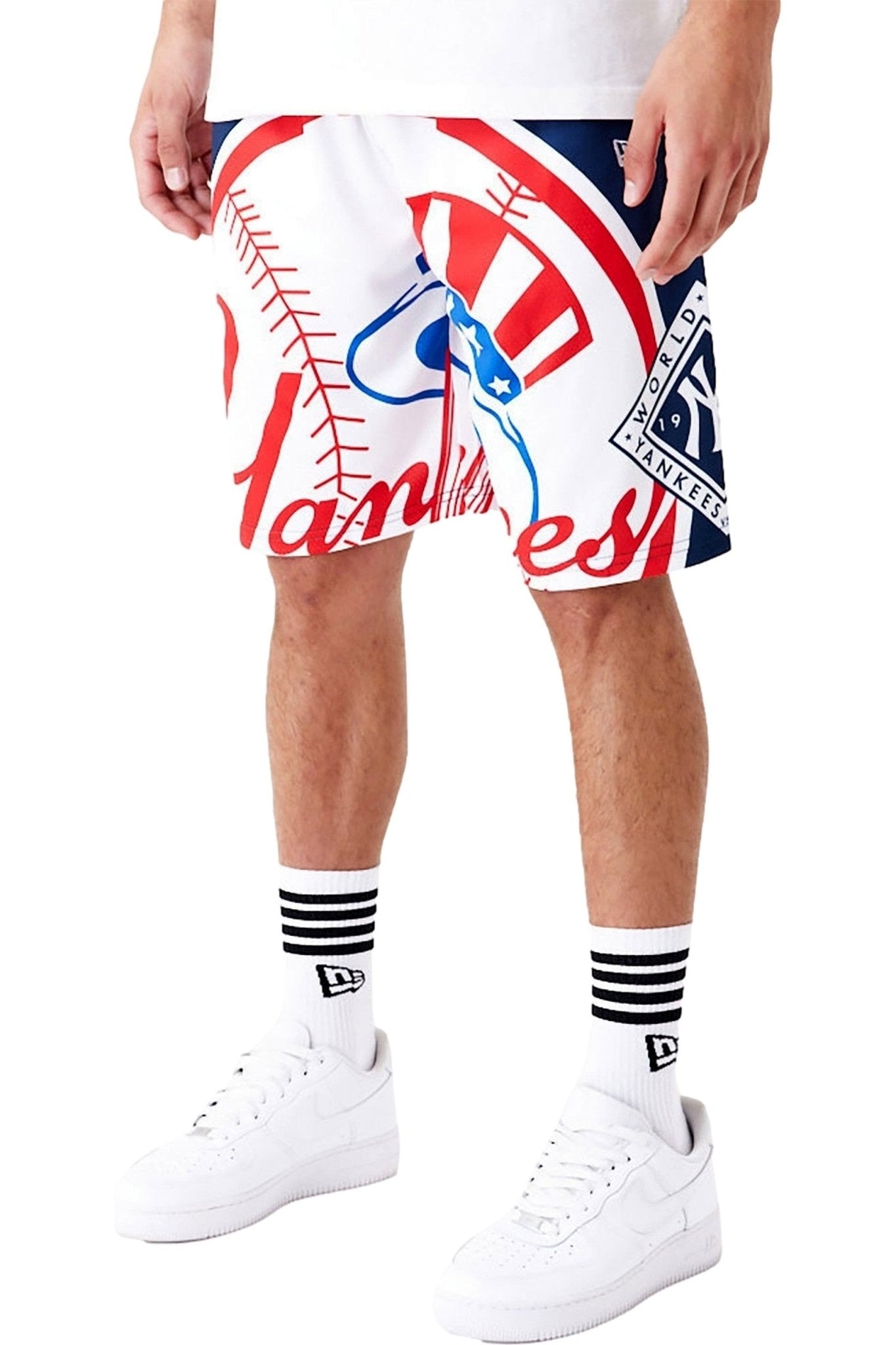 BERMUDA NEW ERA BLANCA YANKEES MLB LARGE LOGO SHORT NEYYAN - AREA ZERO