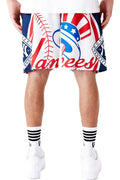 BERMUDA NEW ERA BLANCA YANKEES MLB LARGE LOGO SHORT NEYYAN