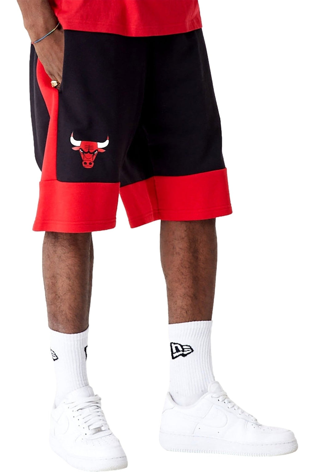 BERMUDA NEW ERA NEGRA BULLS NBA COLOUR BLOCK SHORTS - AREA ZERO