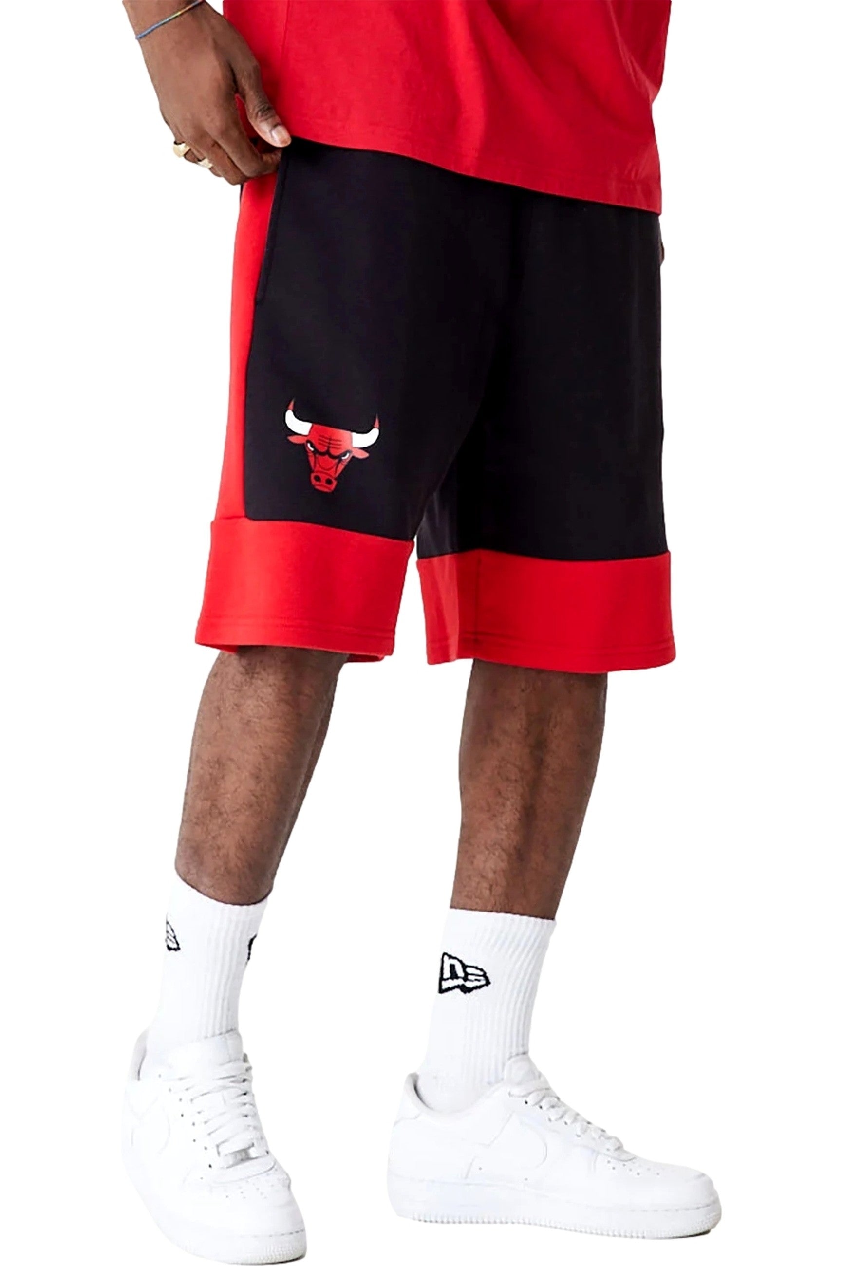 BERMUDA NEW ERA NEGRA BULLS NBA COLOUR BLOCK SHORTS