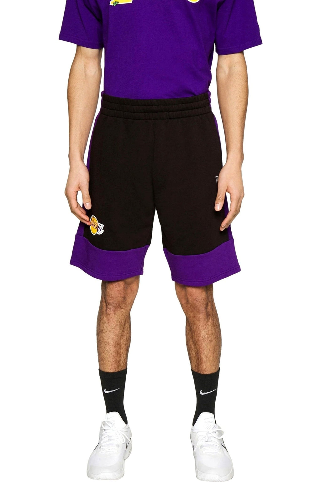 BERMUDA NEW ERA NEGRA LAKERS NBA COLOUR BLOCK SHORT LOSLAK - AREA ZERO