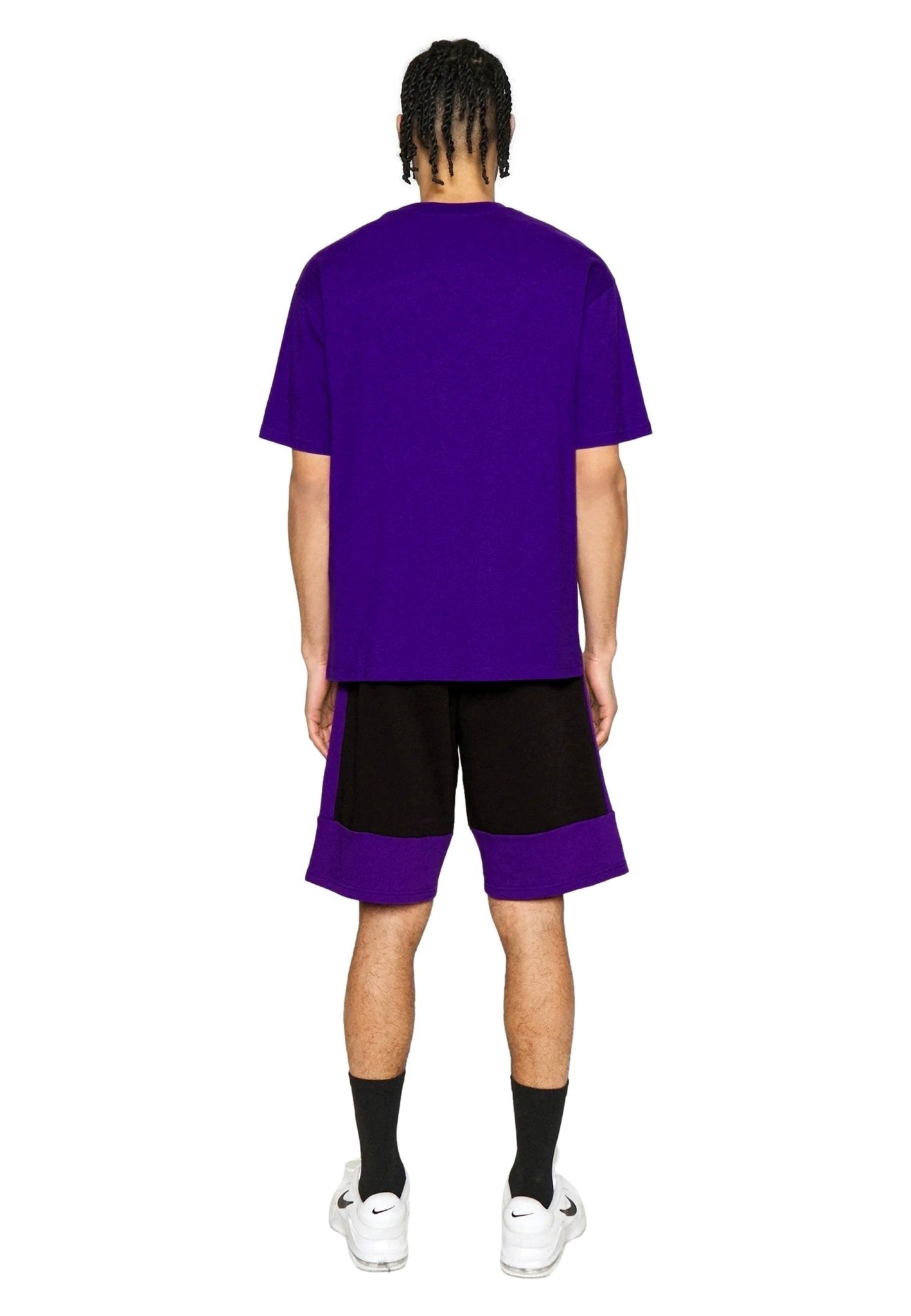 BERMUDA NEW ERA NEGRA LAKERS NBA COLOUR BLOCK SHORT LOSLAK - AREA ZERO
