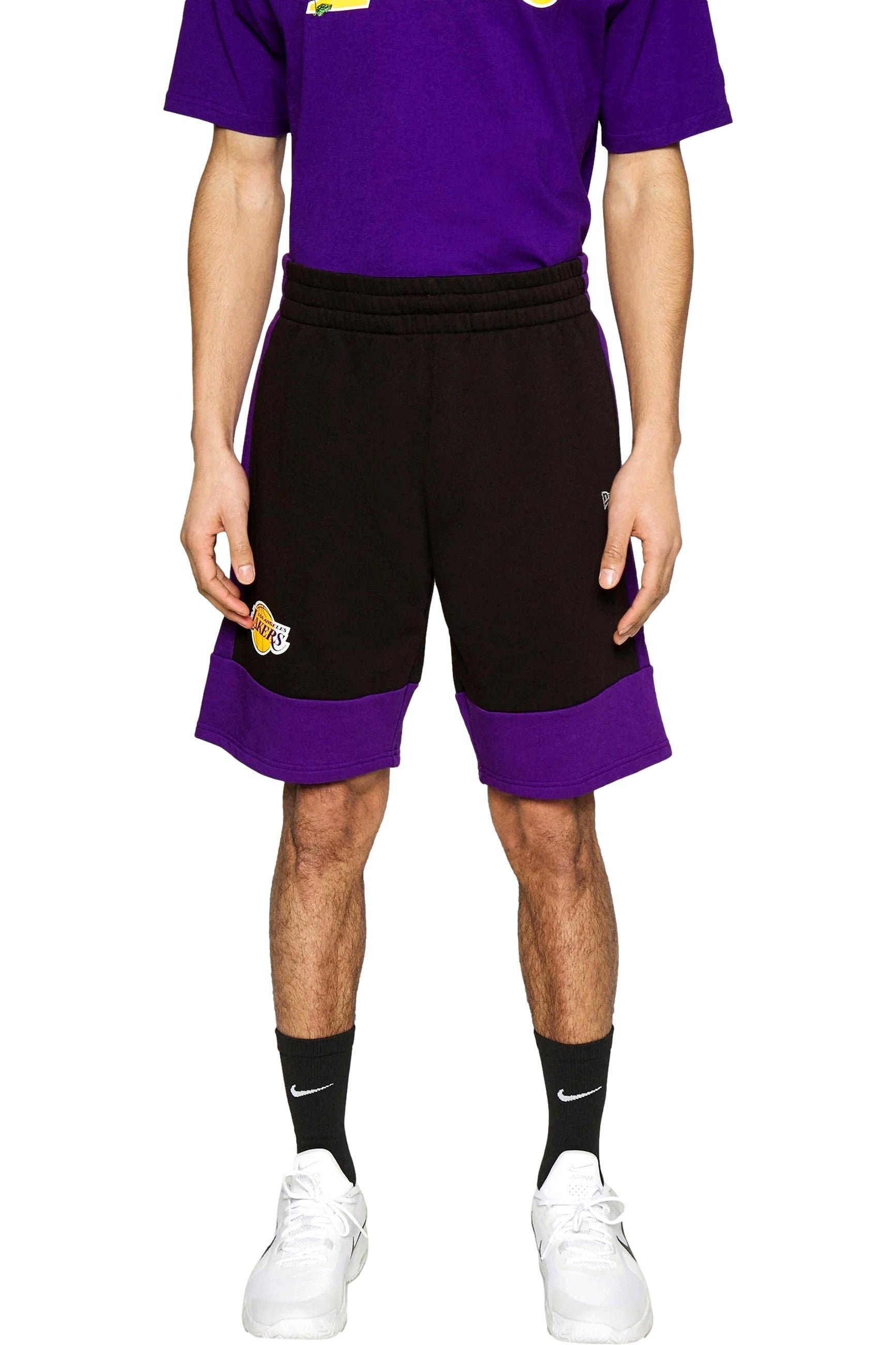 BERMUDA NEW ERA NEGRA LAKERS NBA COLOUR BLOCK SHORT LOSLAK