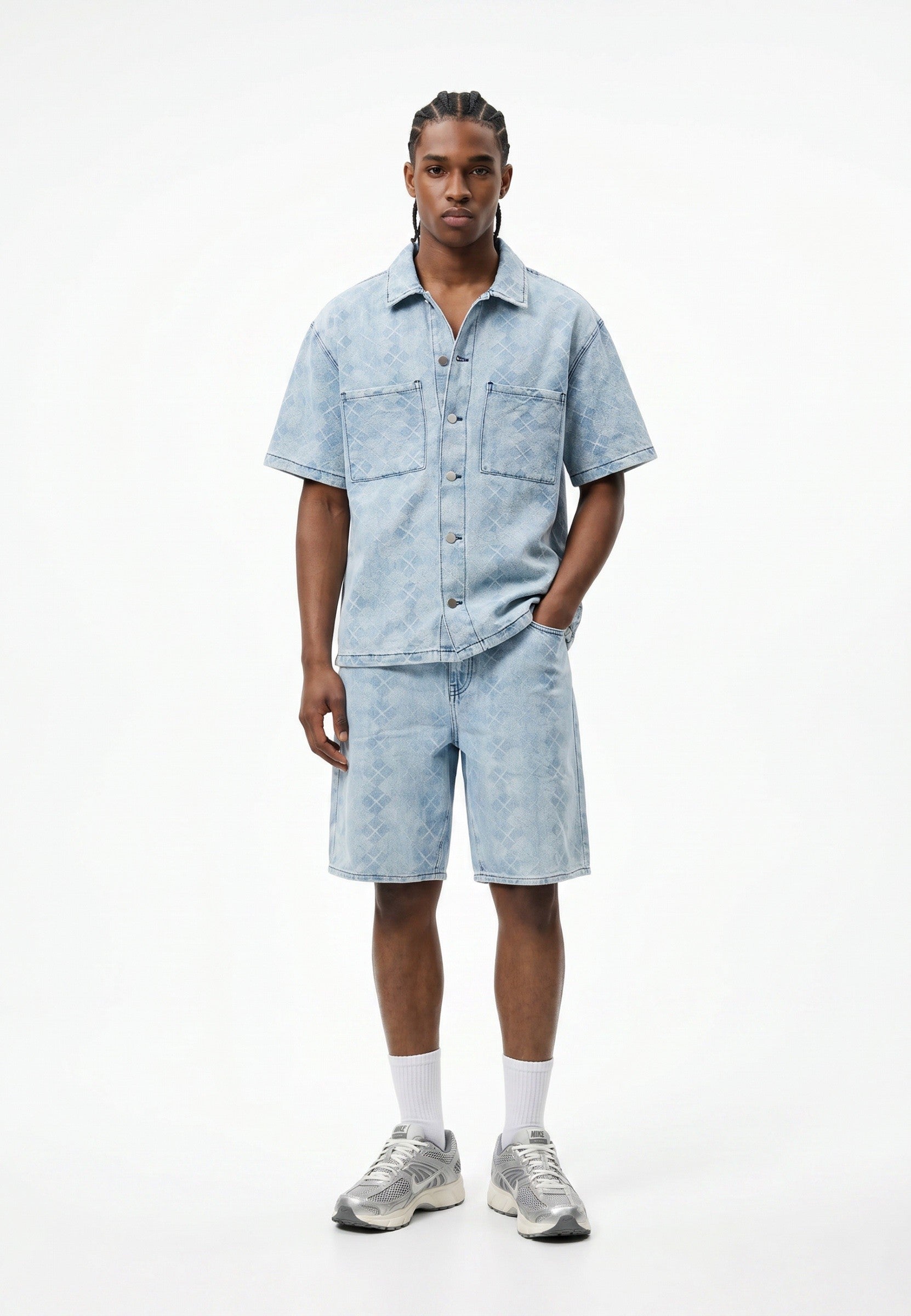 BERMUDA VAQUERA DEMIN METAL MESH SHORT