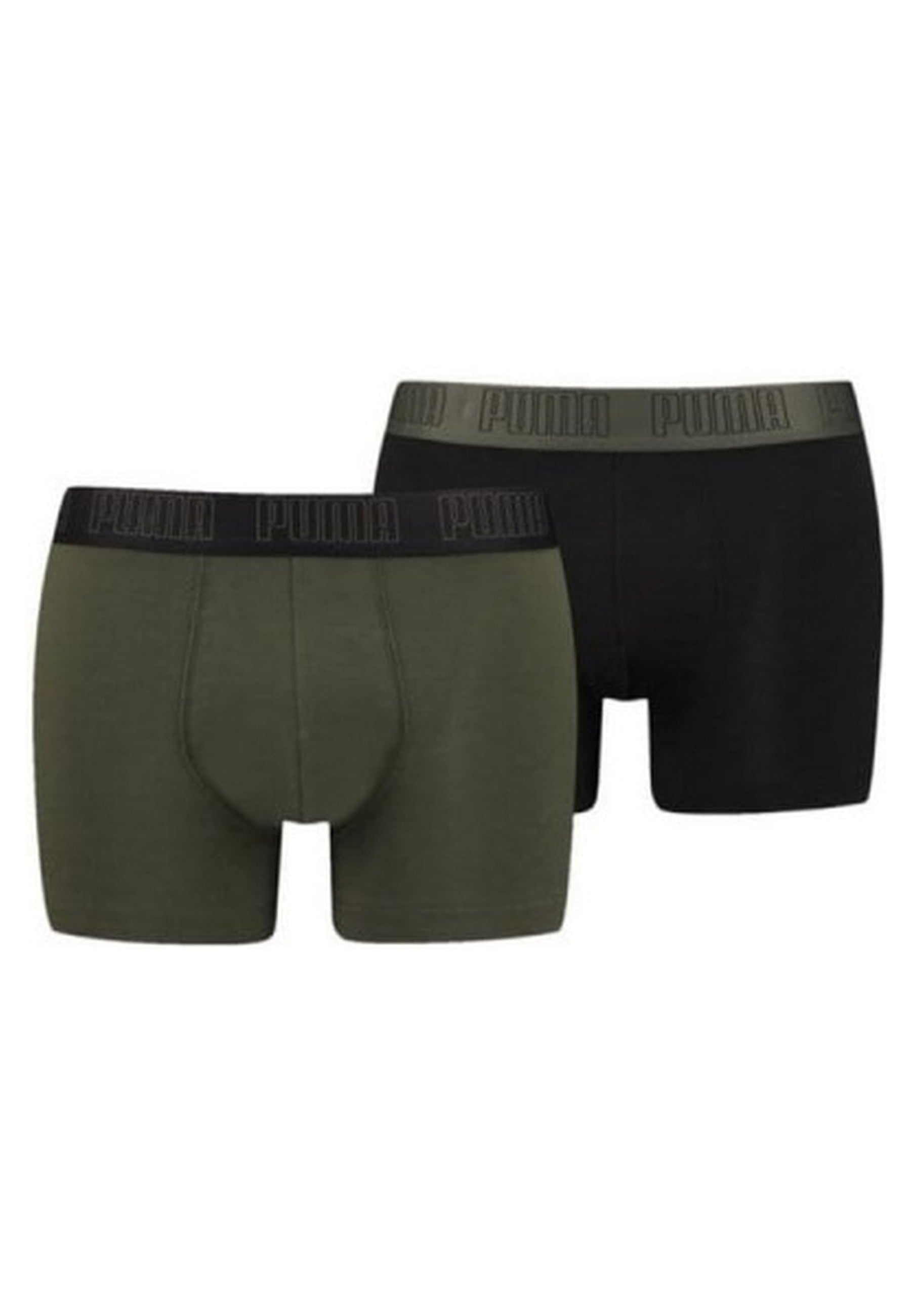 BIPACK BOXERS PUMA FOREST NIGHT/ BLACK COTTON TRUNK