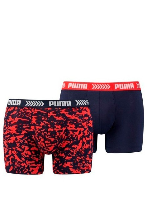 BIPACK BOXERS PUMA ROJO/AZUL ESTAMPADO CAMUFLAJE