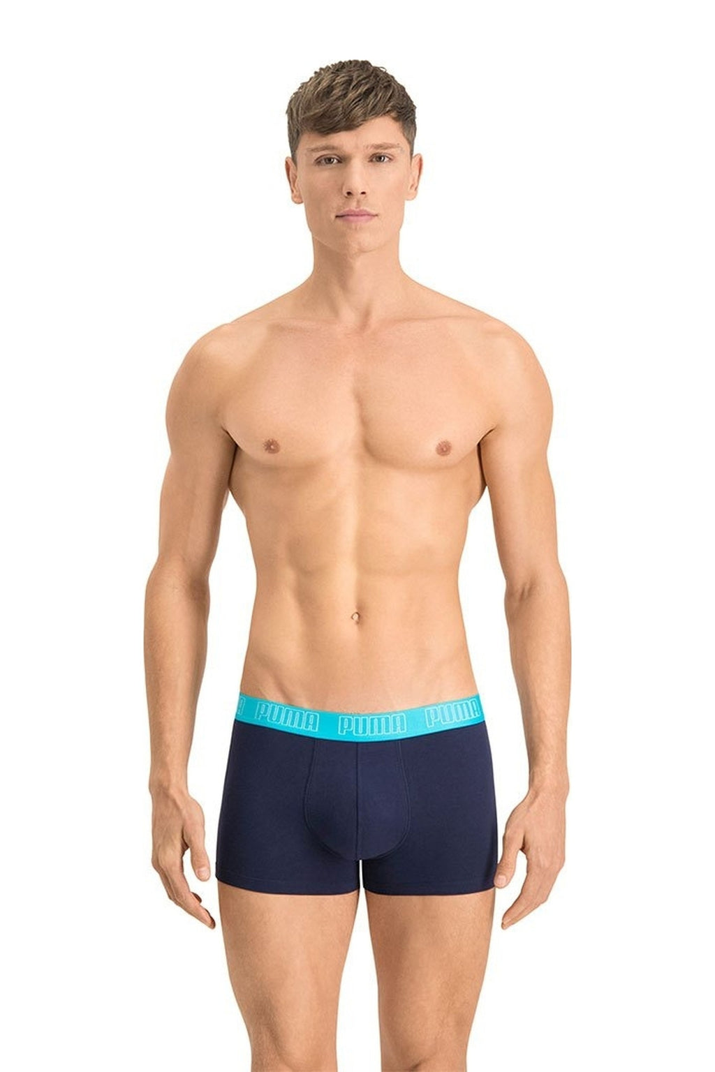 BIPACK BOXERS PUMA TURQUESA/MARINO BASIC TRUNK