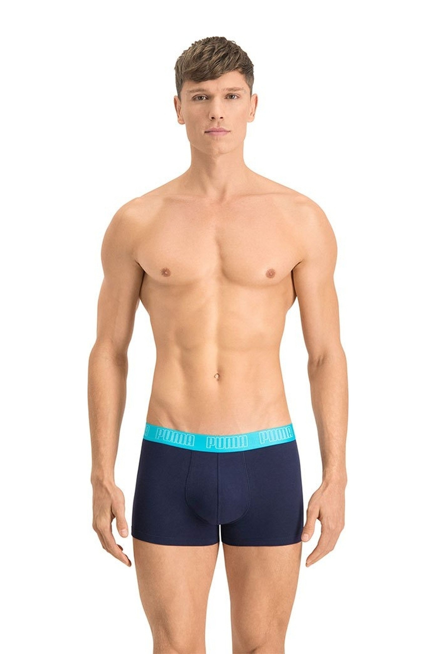 BIPACK BOXERS PUMA TURQUESA/MARINO BASIC TRUNK