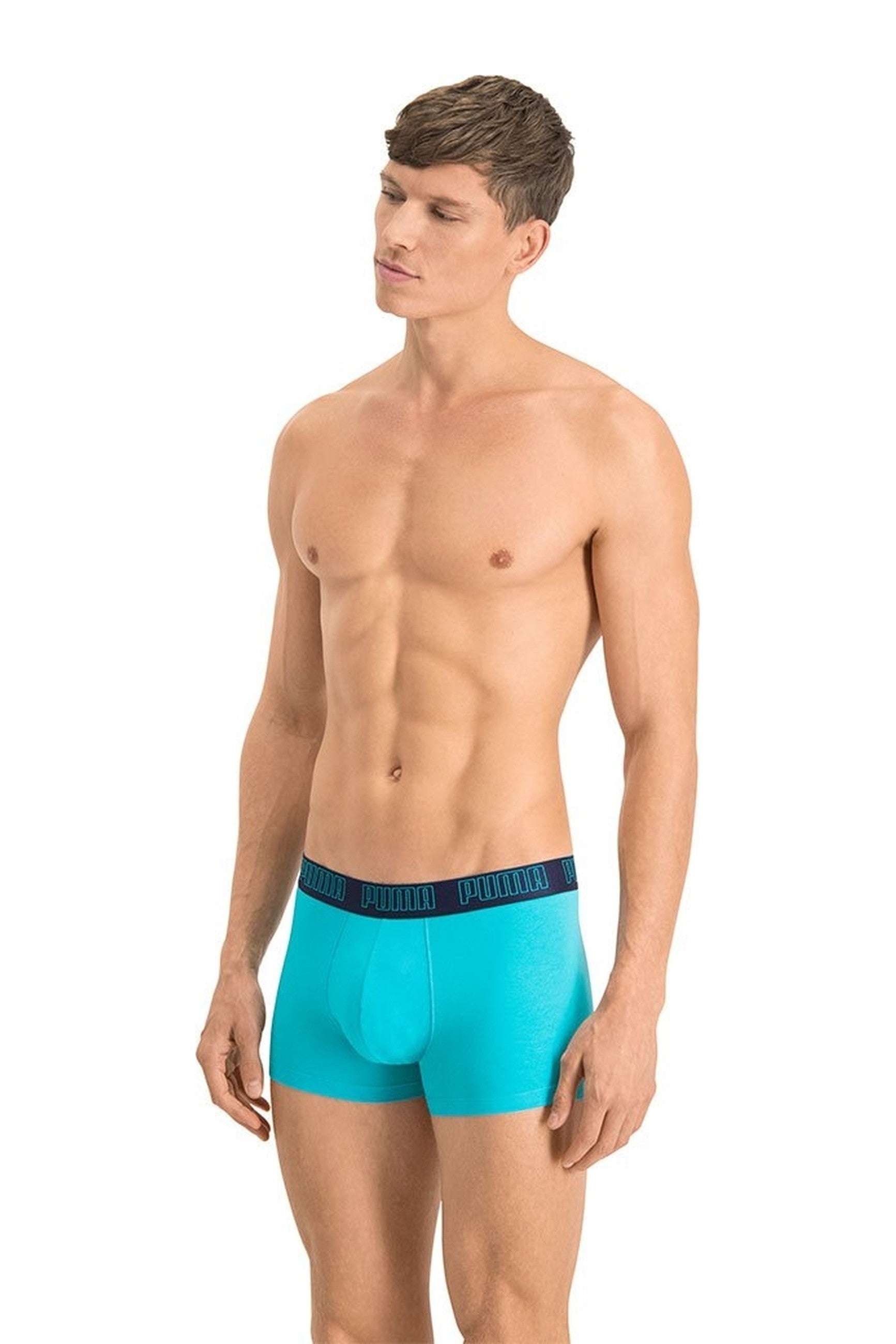 BIPACK BOXERS PUMA TURQUESA/MARINO BASIC TRUNK