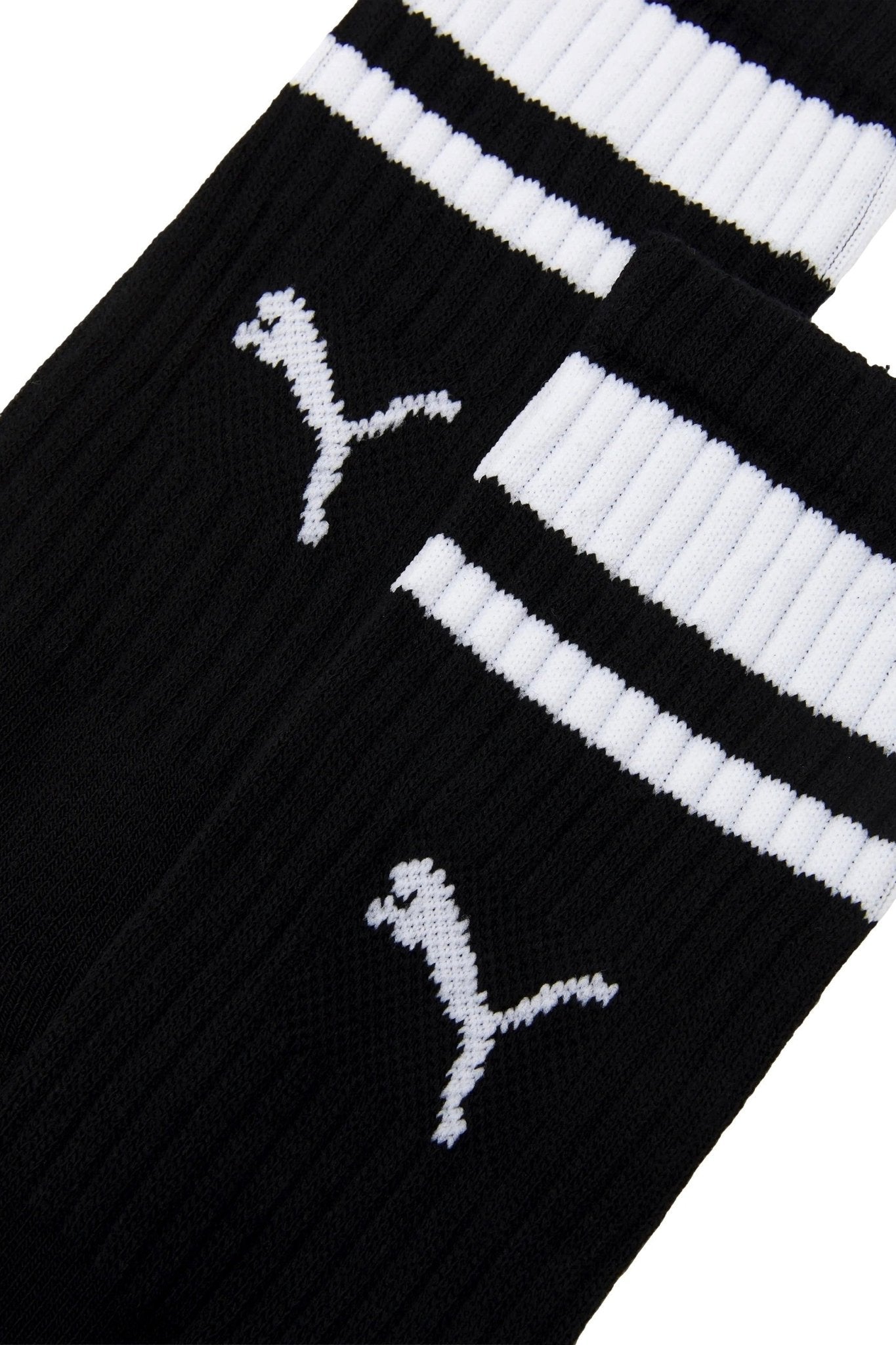 BIPACK CALCETINES PUMA NEGROS ALTOS LOGO BLANCO - AREA ZERO