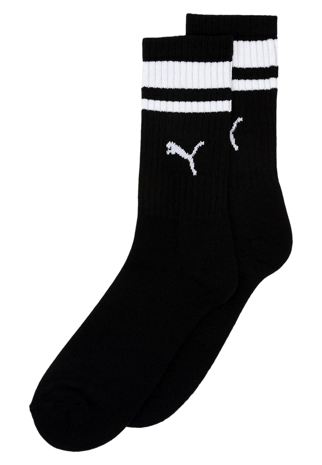 BIPACK CALCETINES PUMA NEGROS ALTOS LOGO BLANCO