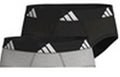 BIPACK SLIPS ADIDAS NEGRO/BLANCO ACTIVE FLEX COTTON PACK