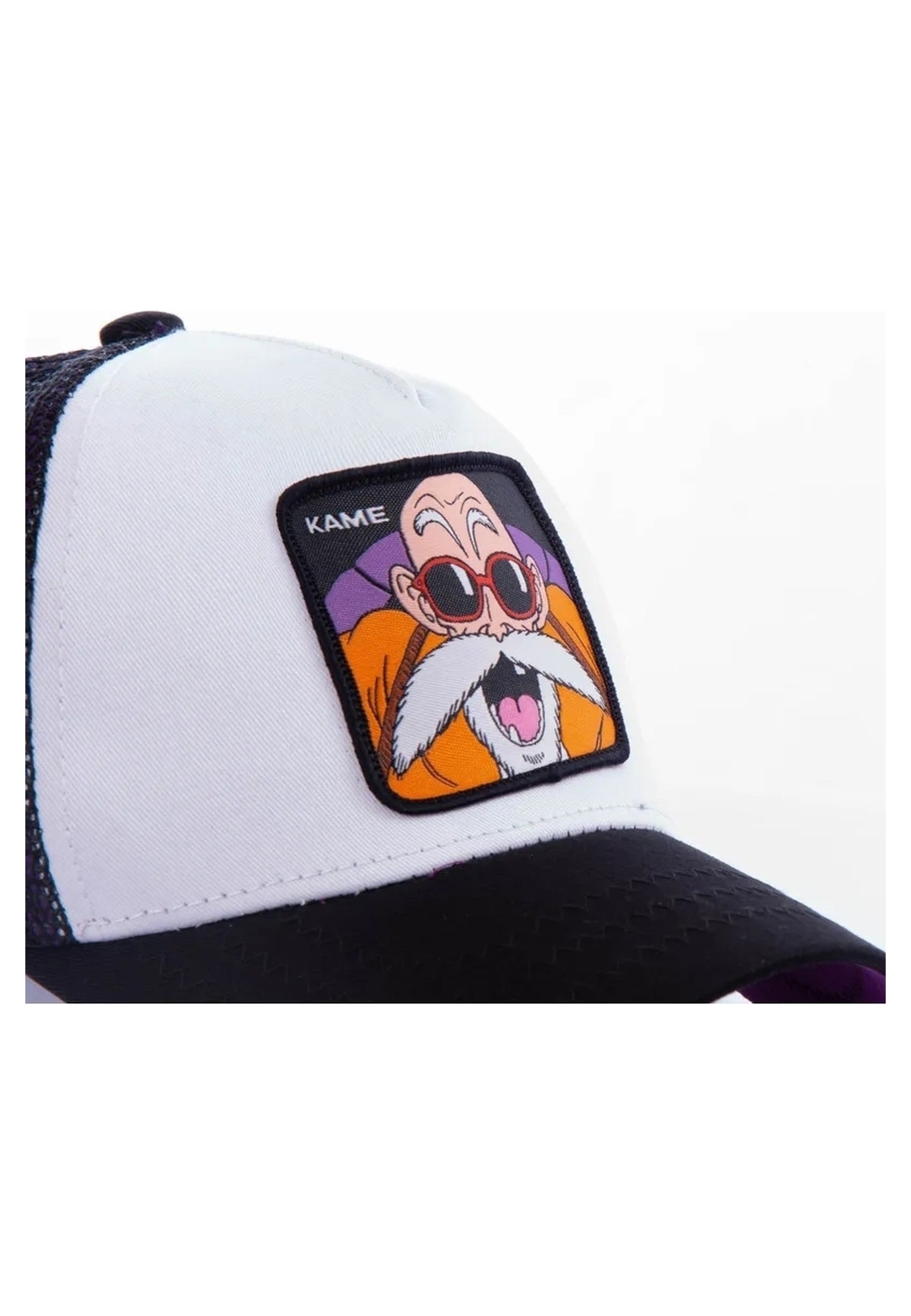 GORRA CAPSLABS MORADA/BLANCA MAESTRO TORTUGA BORDADO FRENTE VISERA CURVA