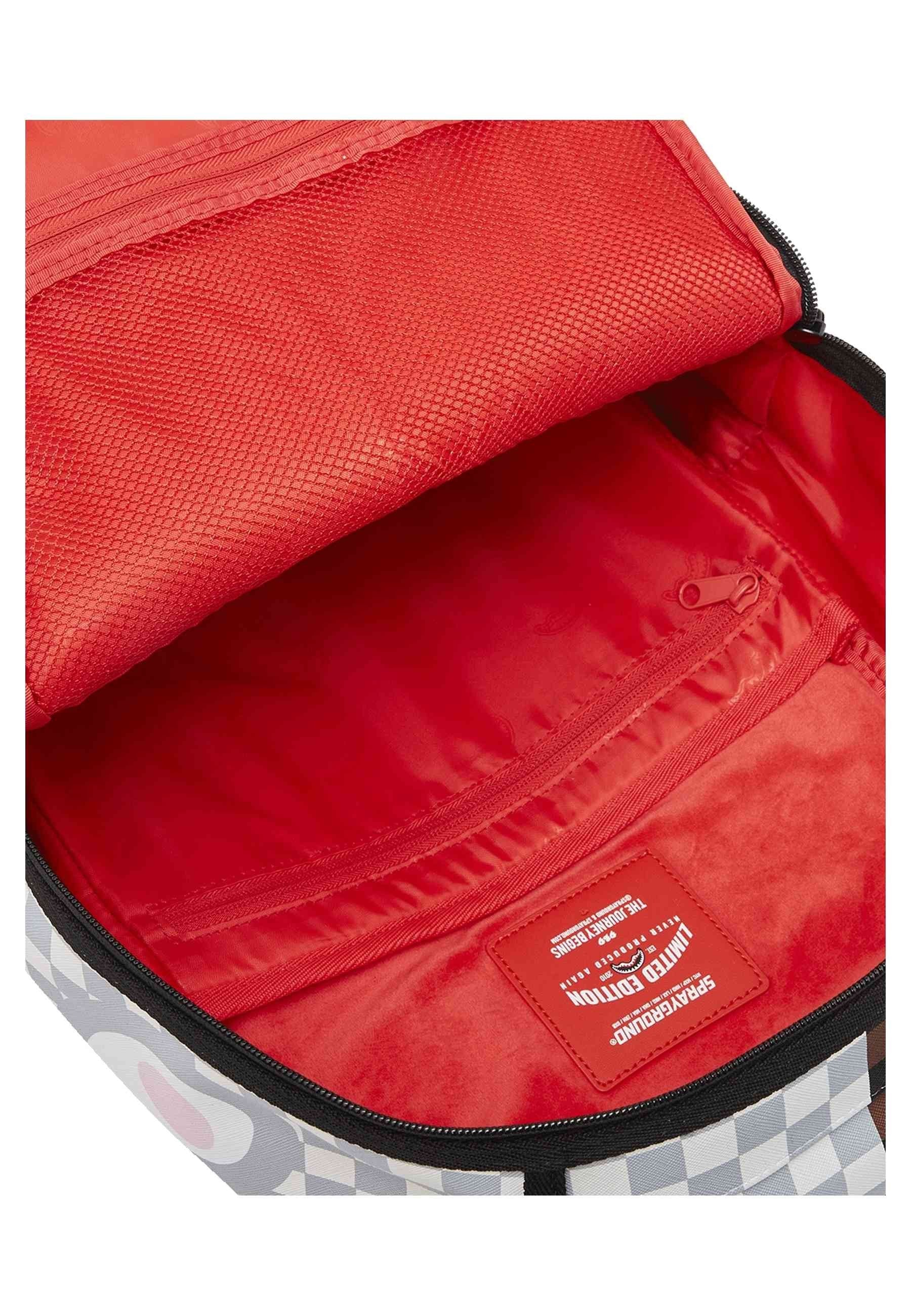 MOCHILA SPRAYGROUND MARRON/BLANCA SPLIT ROSE SHARK IN PARIS BACKPACK