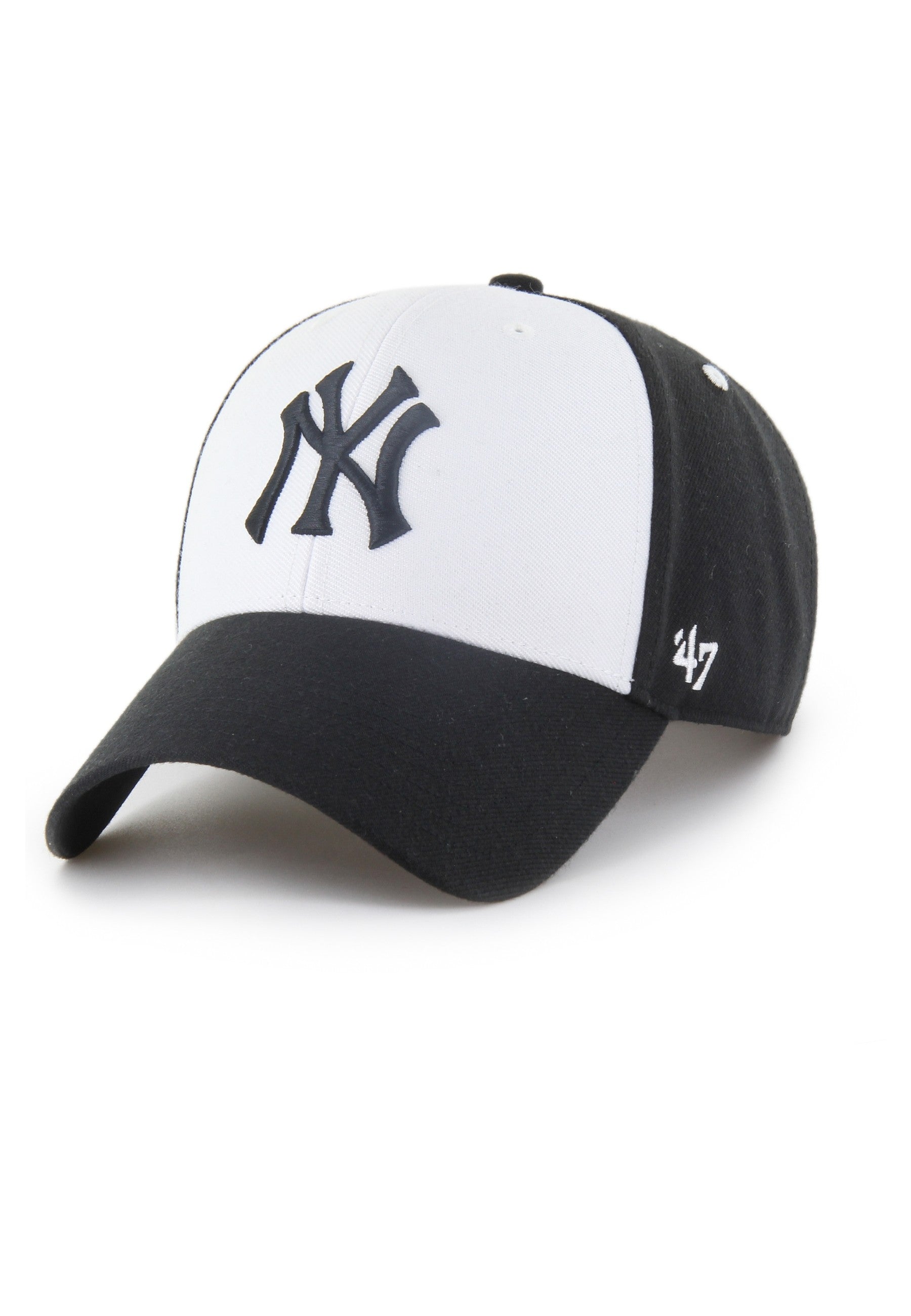 GORRA 47 BRAND NEGRA/BLANCA YANKEES REPLICA SURE SHOR MVP