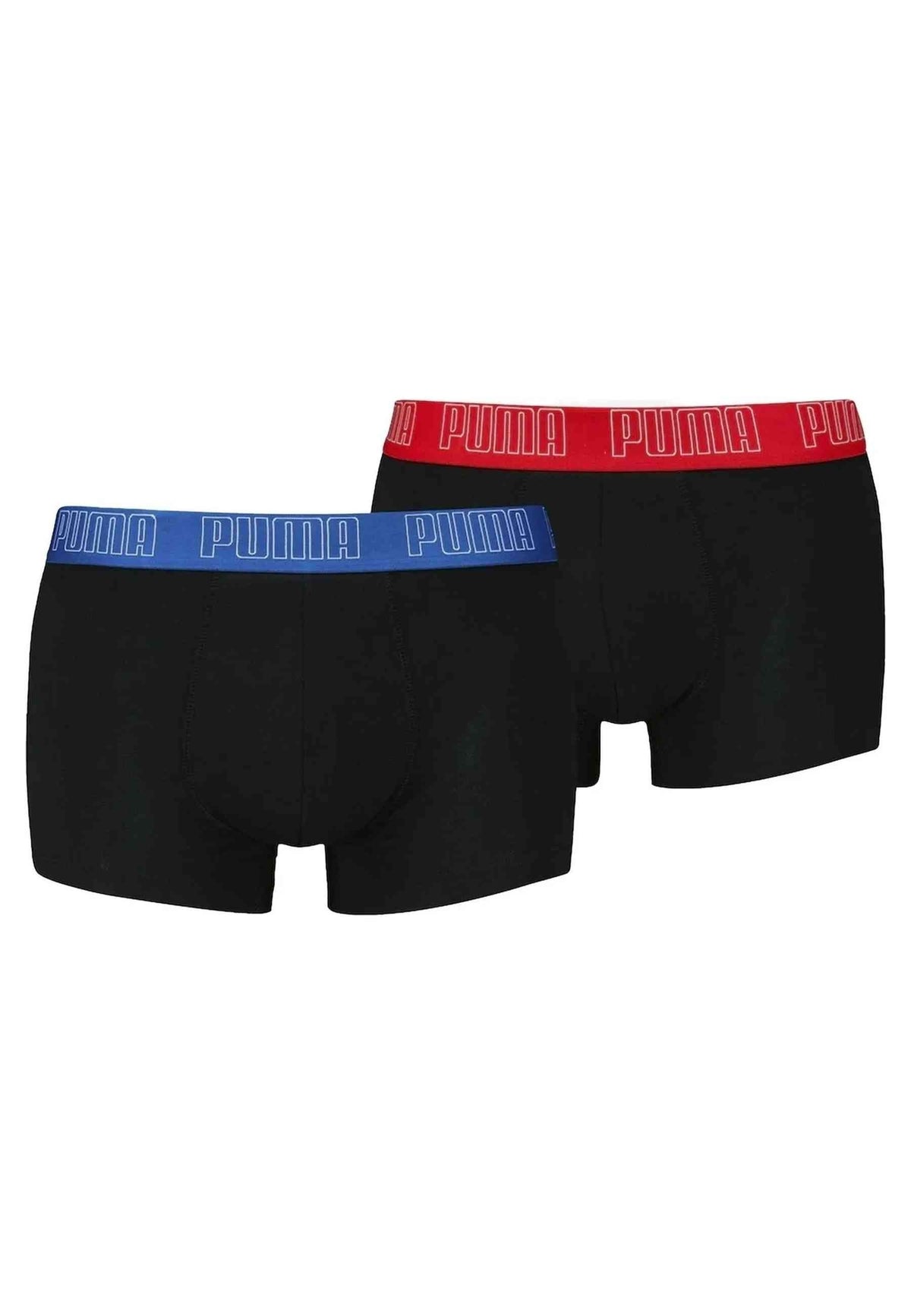 BIPACK BOXERS PUMA NEGROS/BLLUE-RED EVERYDAY TRUNK
