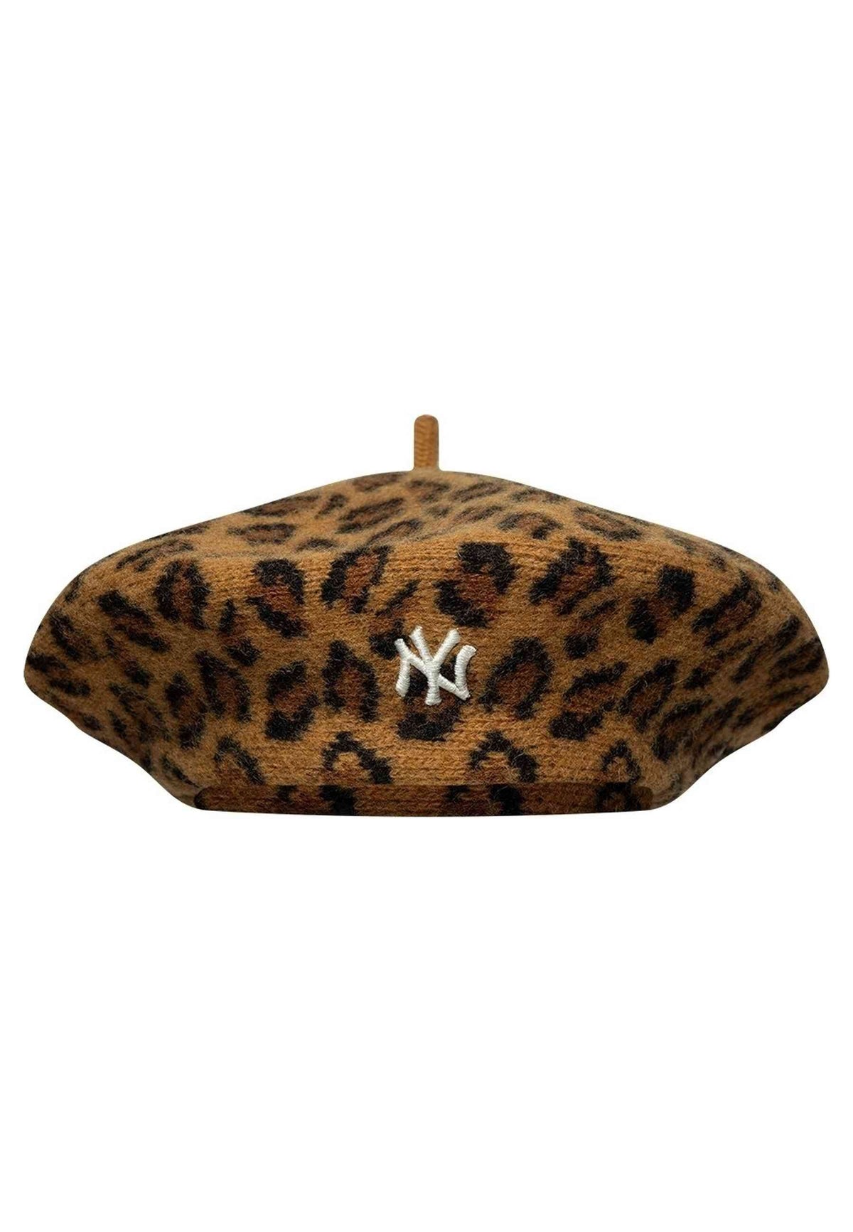 BOINA NEW ERA NEW YORK YANKEES LEOPARD BERET MARRON