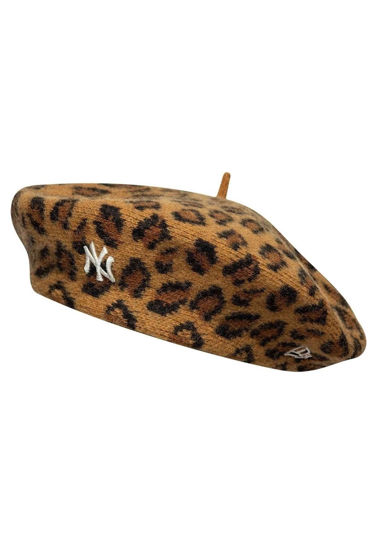 BOINA NEW ERA NEW YORK YANKEES LEOPARD BERET MARRON