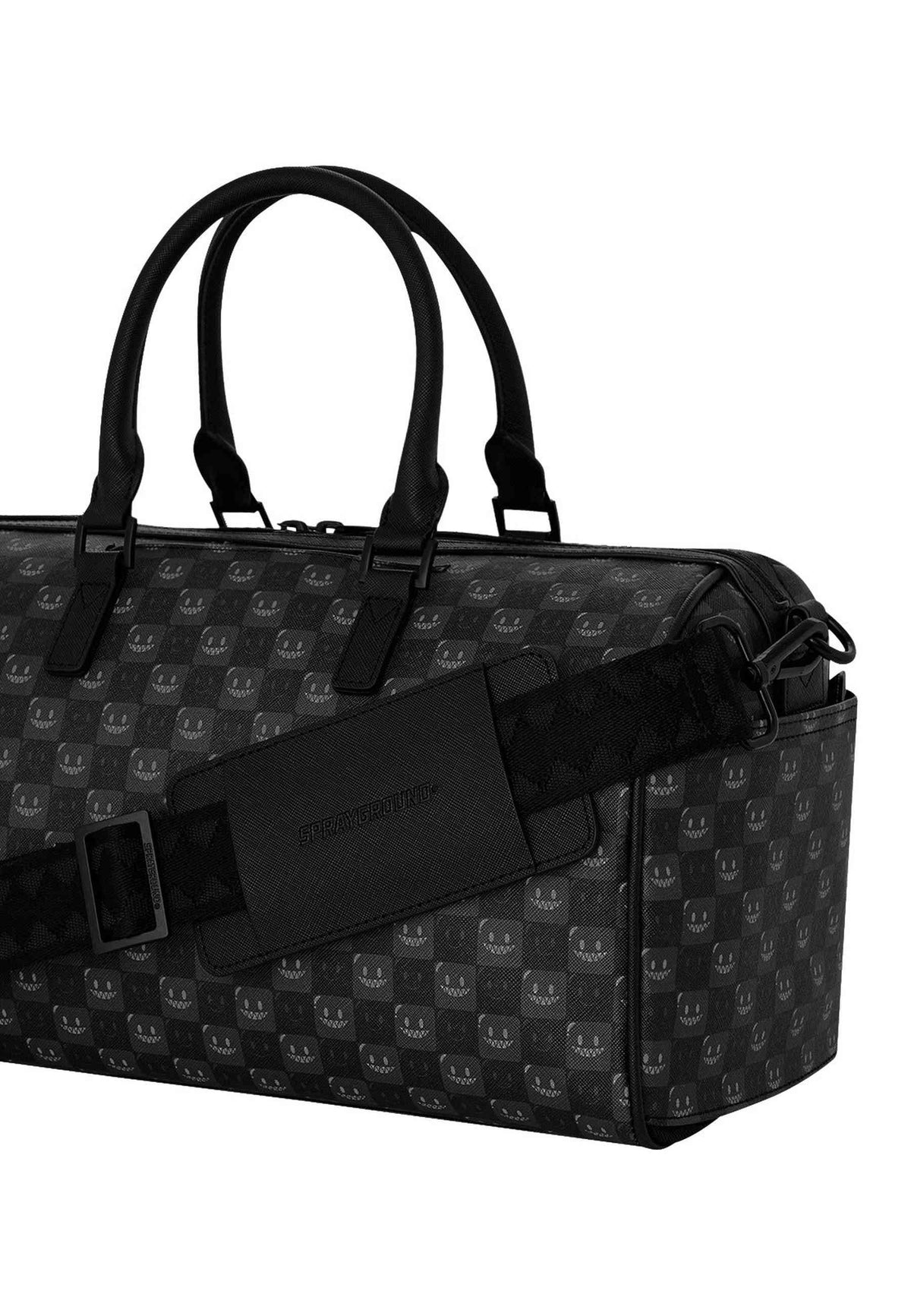 BOLSA DE DEPORTE SPRAYGROUND NEGRA SHARKS IN PARIS WTF BUBBLY BLACK CHECK MINI
