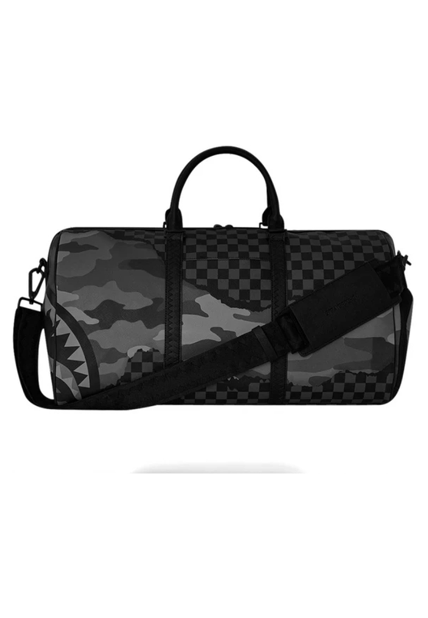 BOLSA SPRAYGROUND NEGRA SPLIT UP CAMO TEAR DUFFLE LARGE