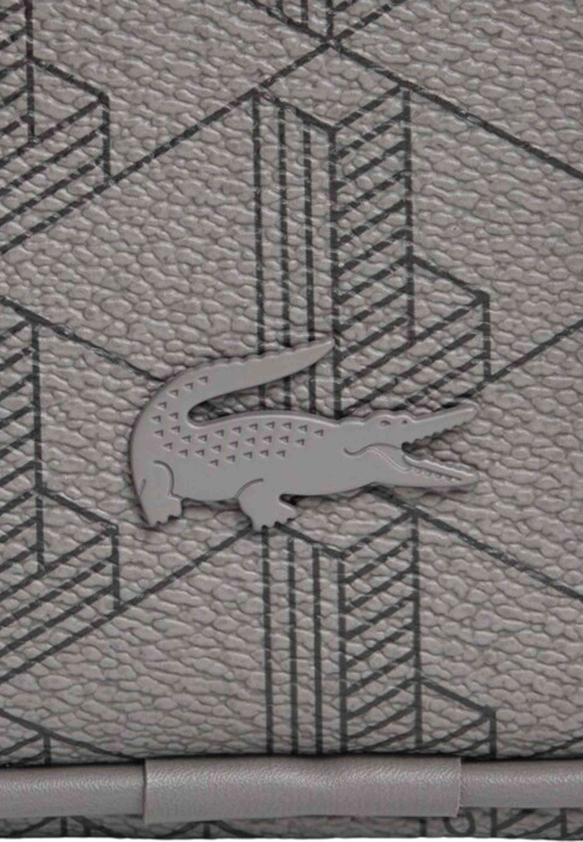 BOLSO LACOSTE GRIS MONOGRAM THE BLEND FLAP MESSENGER BAG
