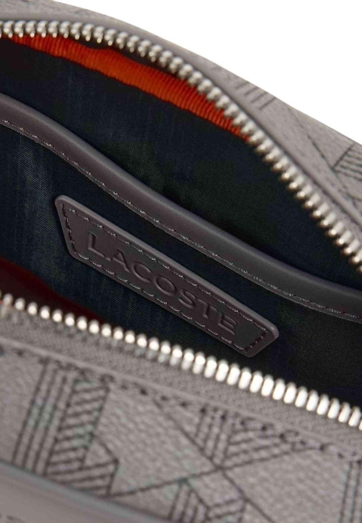 BOLSO LACOSTE GRIS MONOGRAM THE BLEND MESSENGER BAG