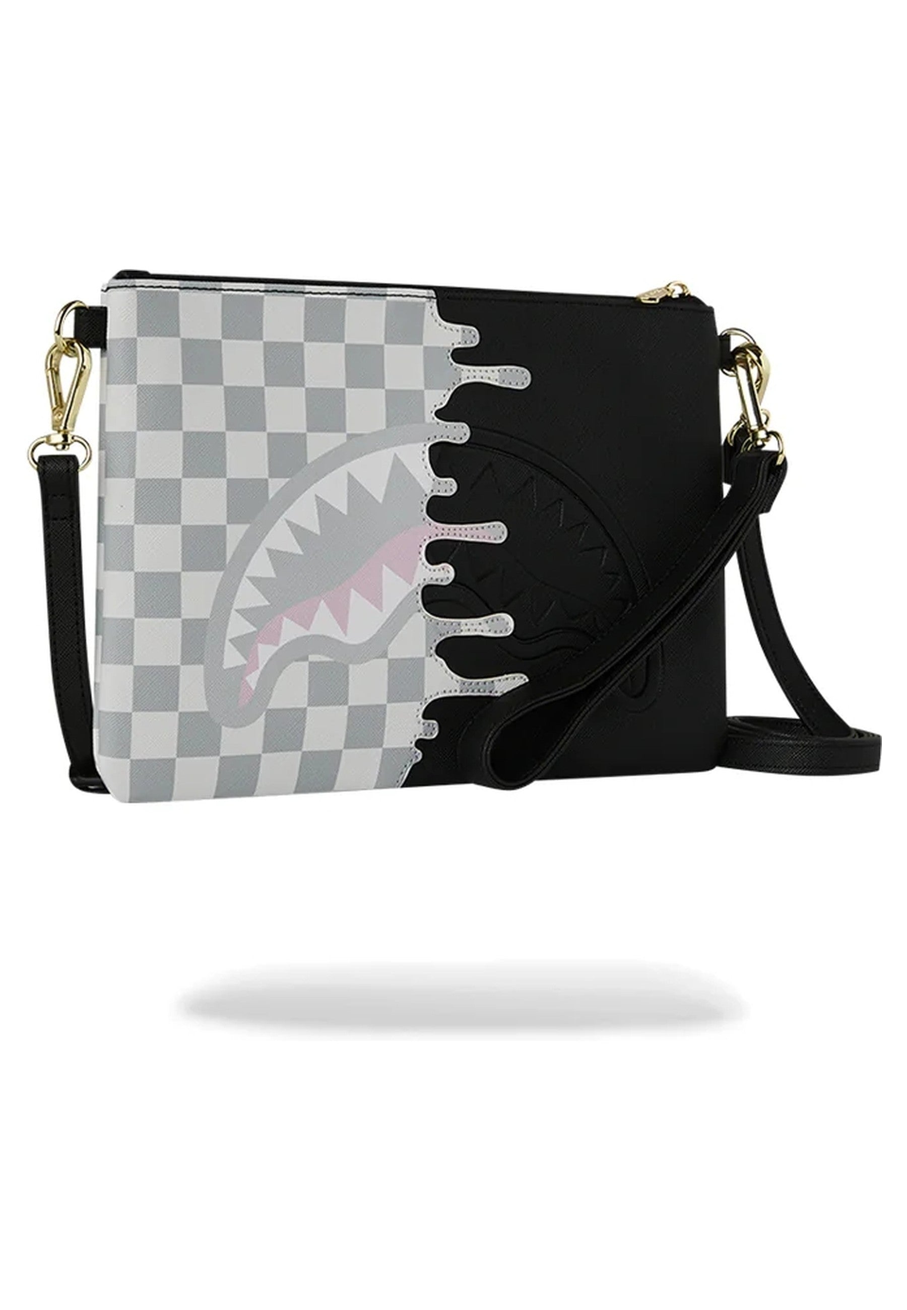 BOLSO SPRAYGROUND CREAM CHACK SIDE DRIP CROSSOVER CLUTCH