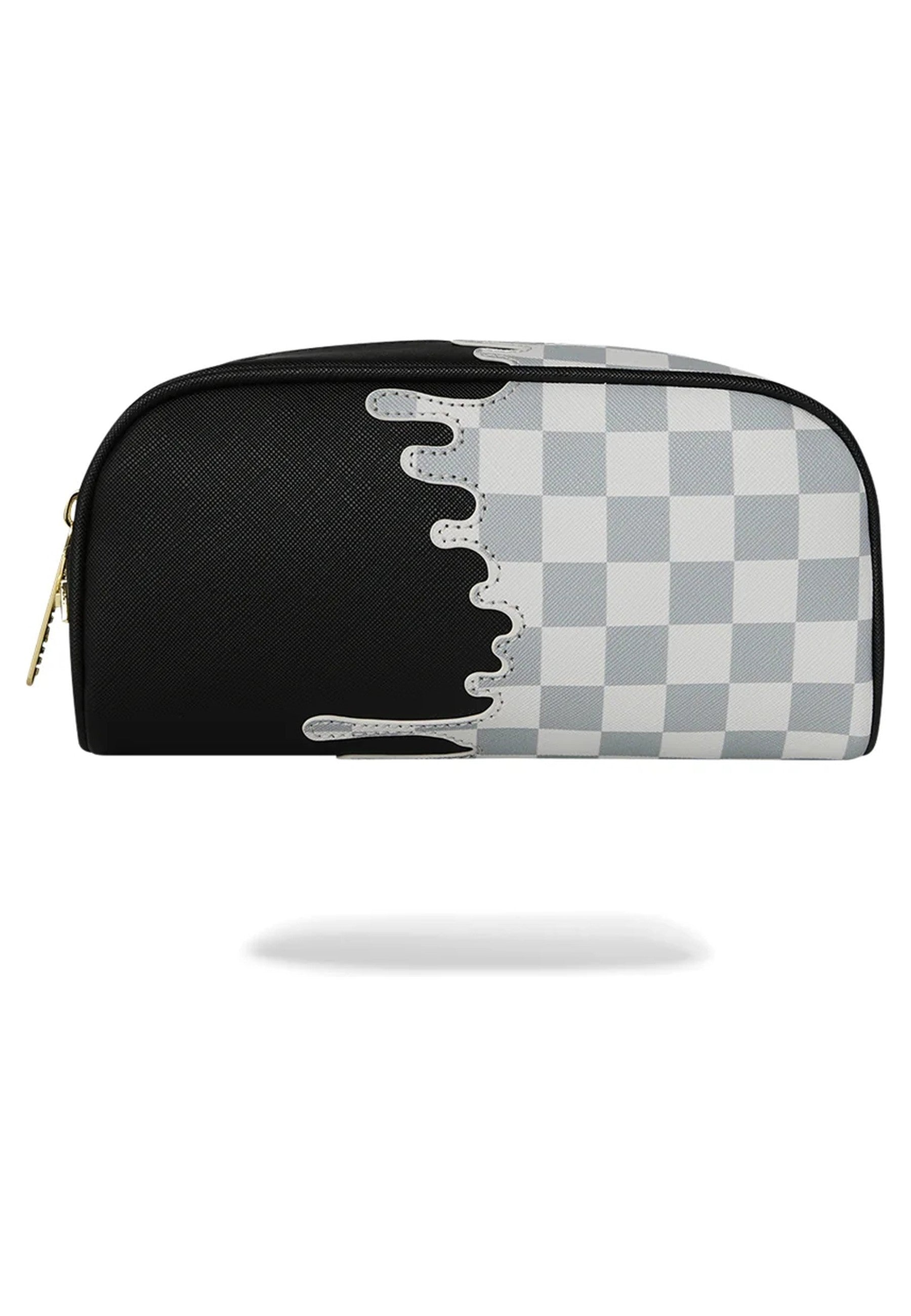 BOLSO SPRAYGROUND CREAM CHECK SIDE DRIP PENCIL POUCH