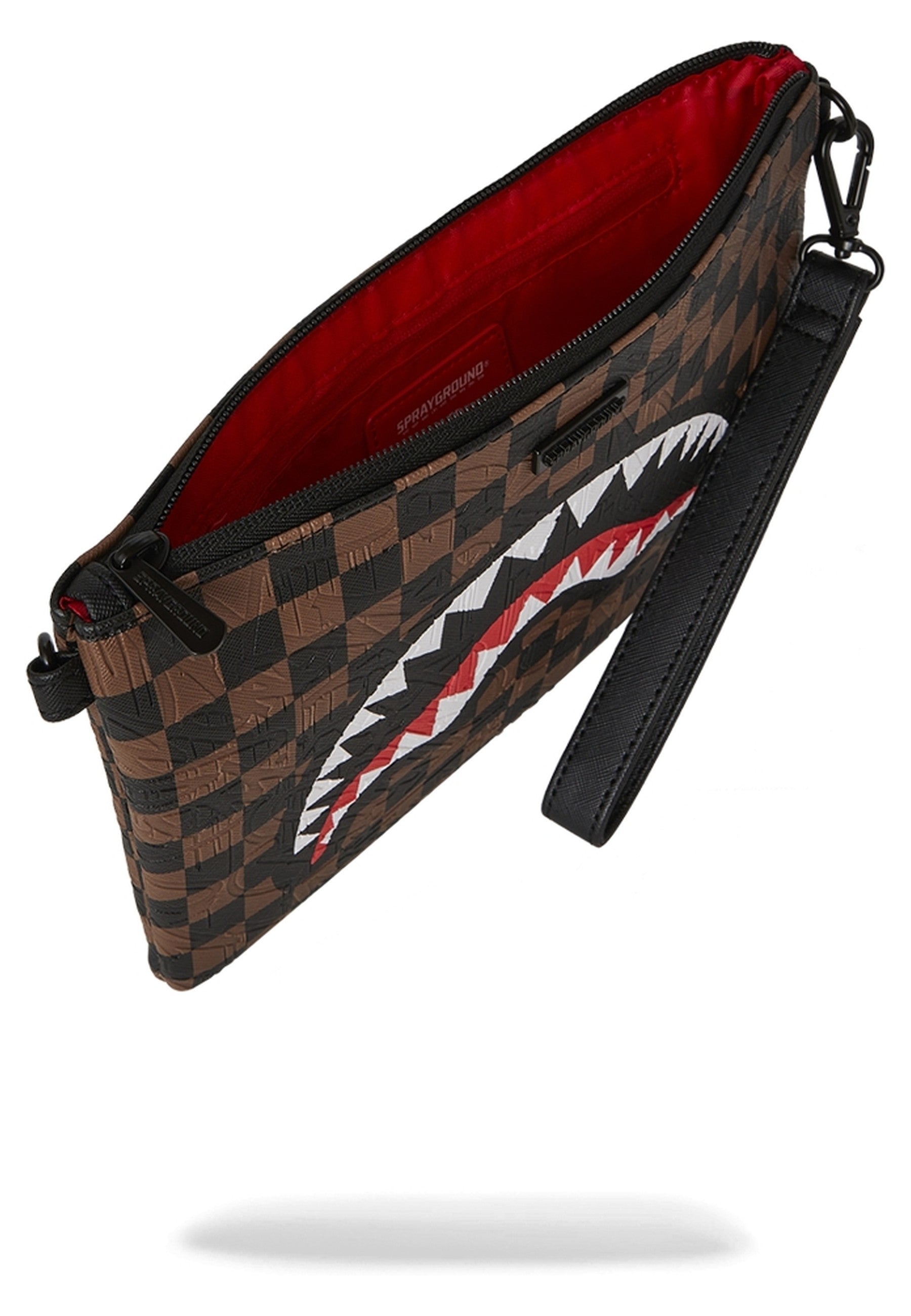 BOLSO SPRAYGROUND MARRON EMBOSS CROSSOVER CLUTCH